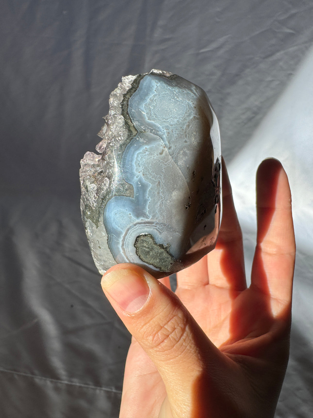 Black Amethyst Agate Free Form