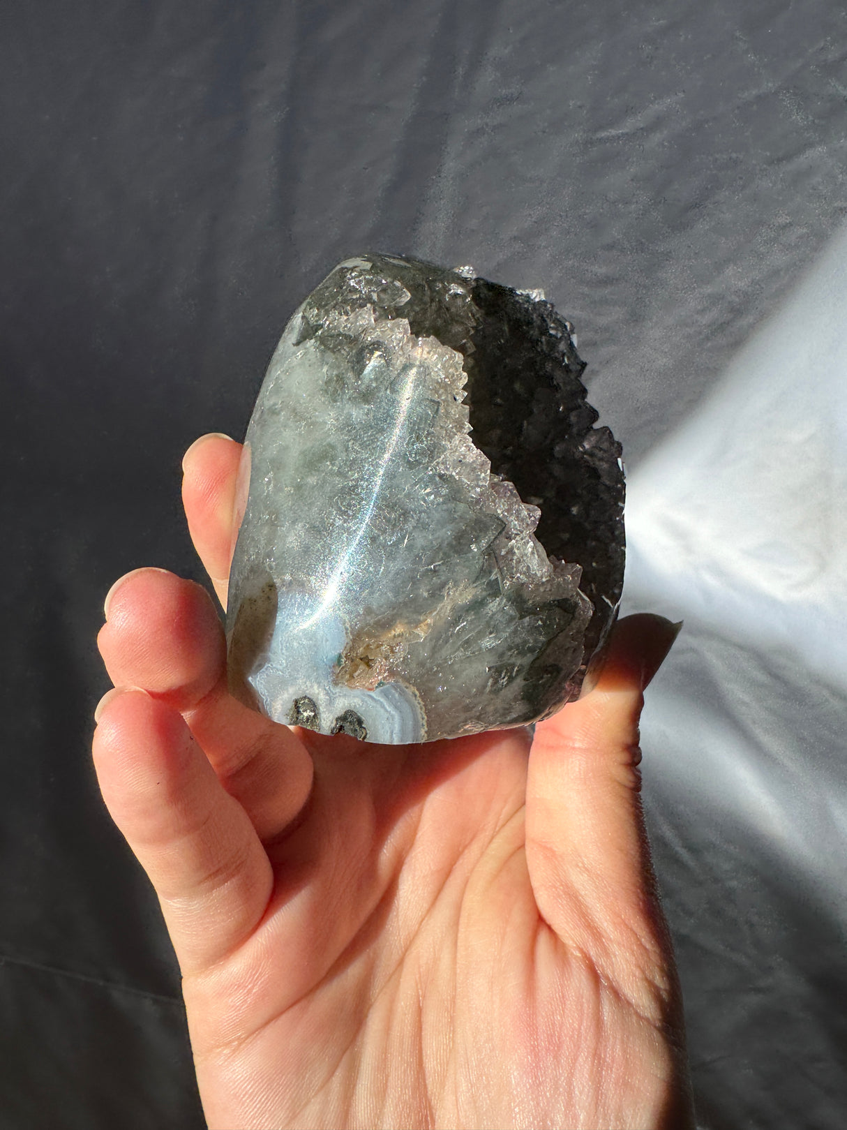 Black Amethyst Agate Free Form