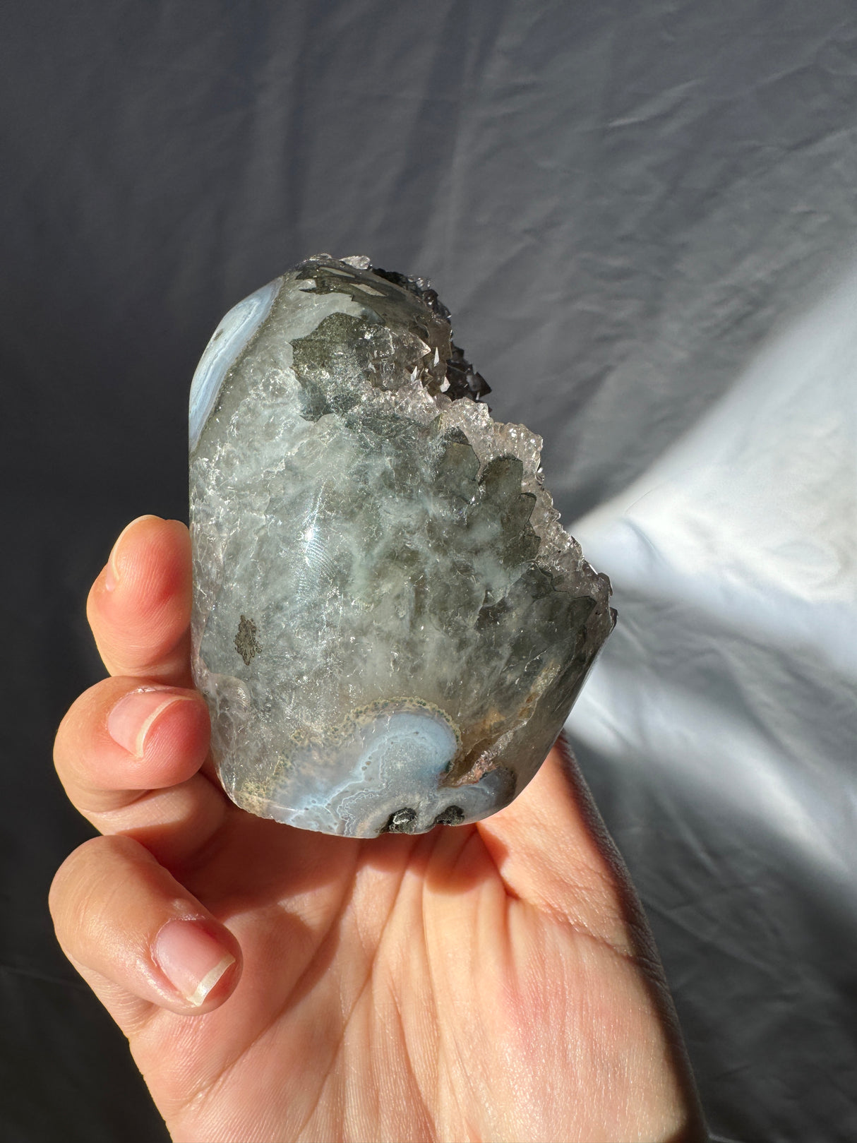 Black Amethyst Agate Free Form