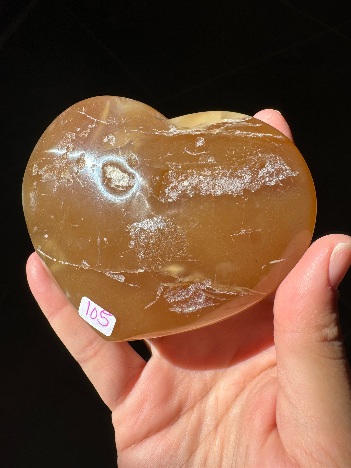 Lavender Sugar Druzy Agate Heart