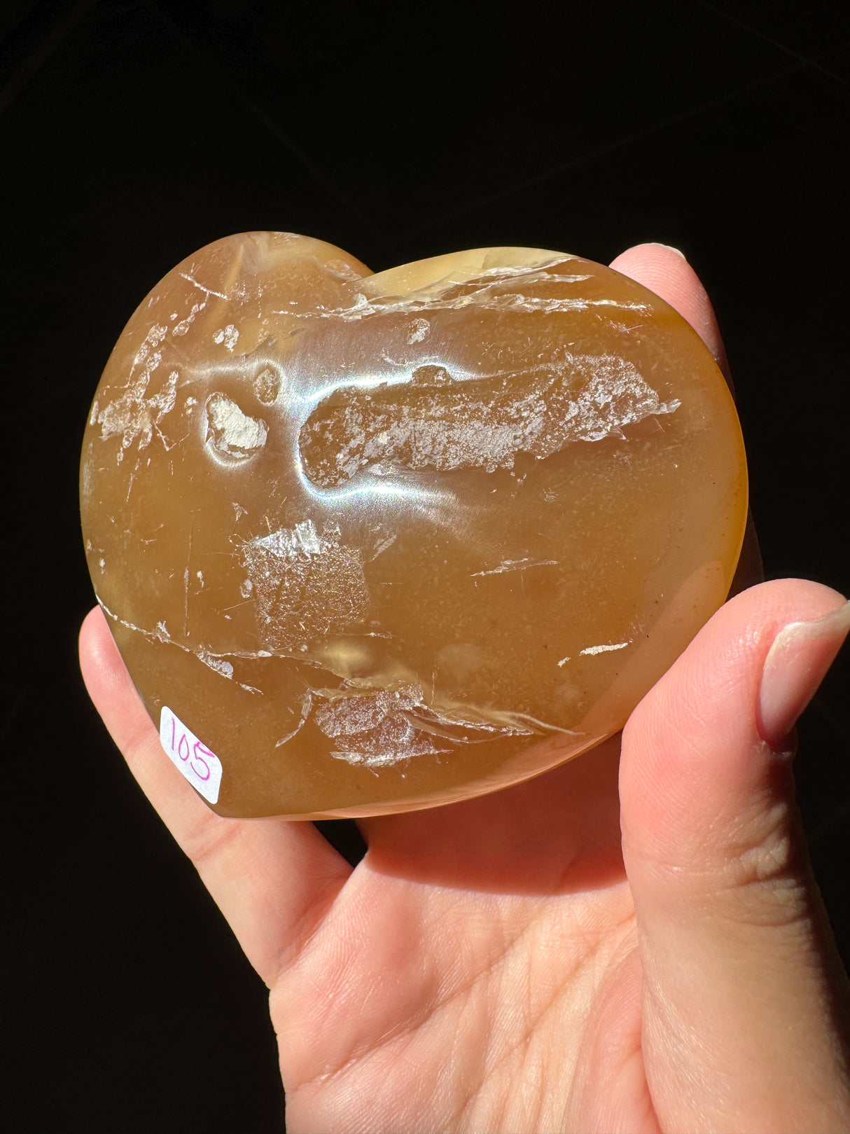 Lavender Sugar Druzy Agate Heart