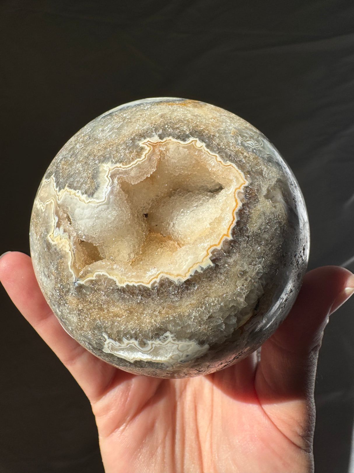 Baby Blue Druzy Agate Sphere