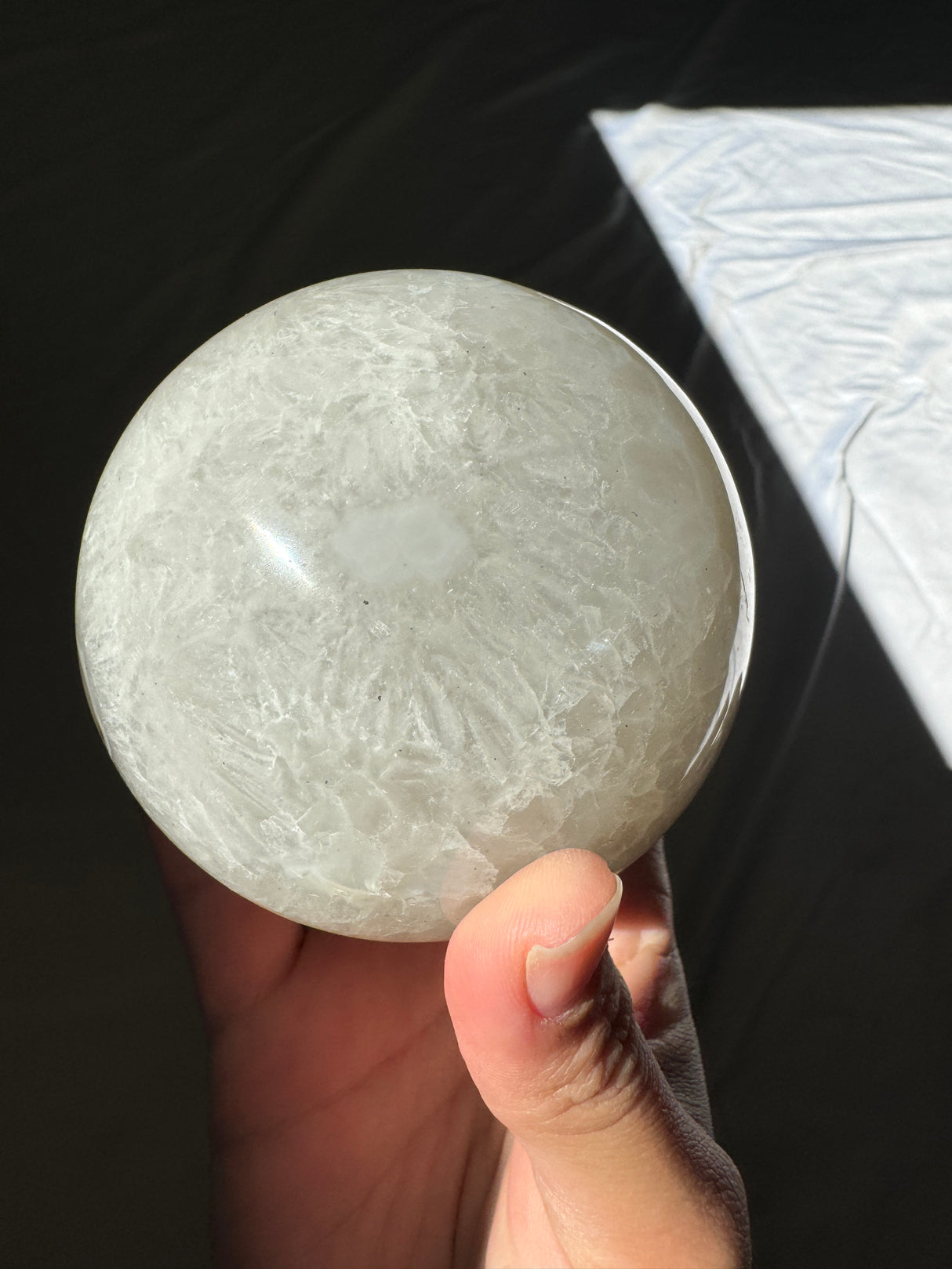 White Druzy Agate Sphere