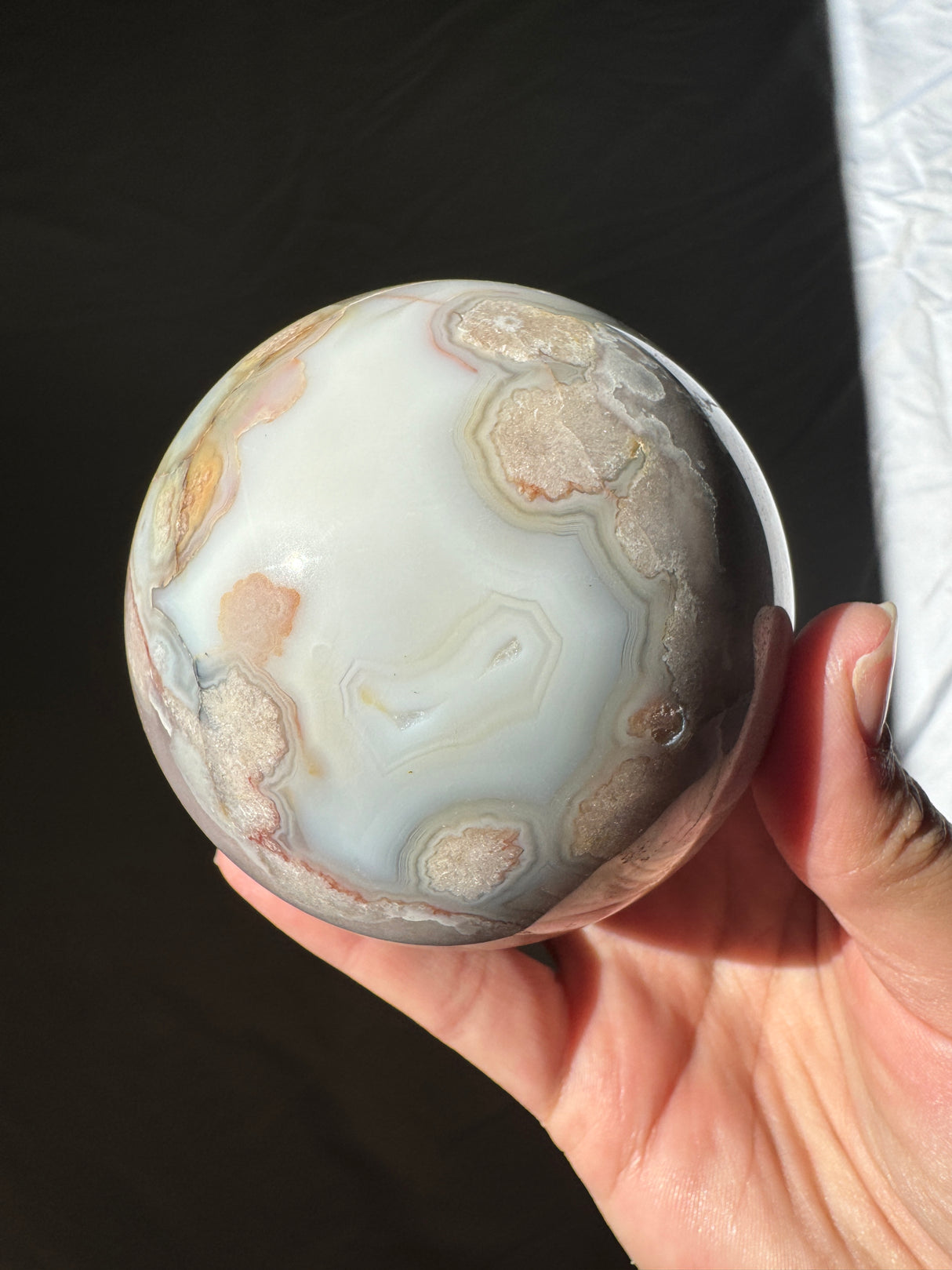 Pastel Flower Agate Sphere