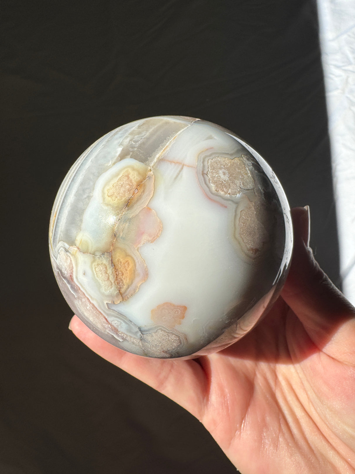 Pastel Flower Agate Sphere