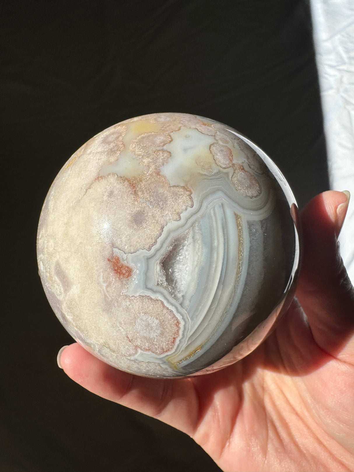 Pastel Flower Agate Sphere
