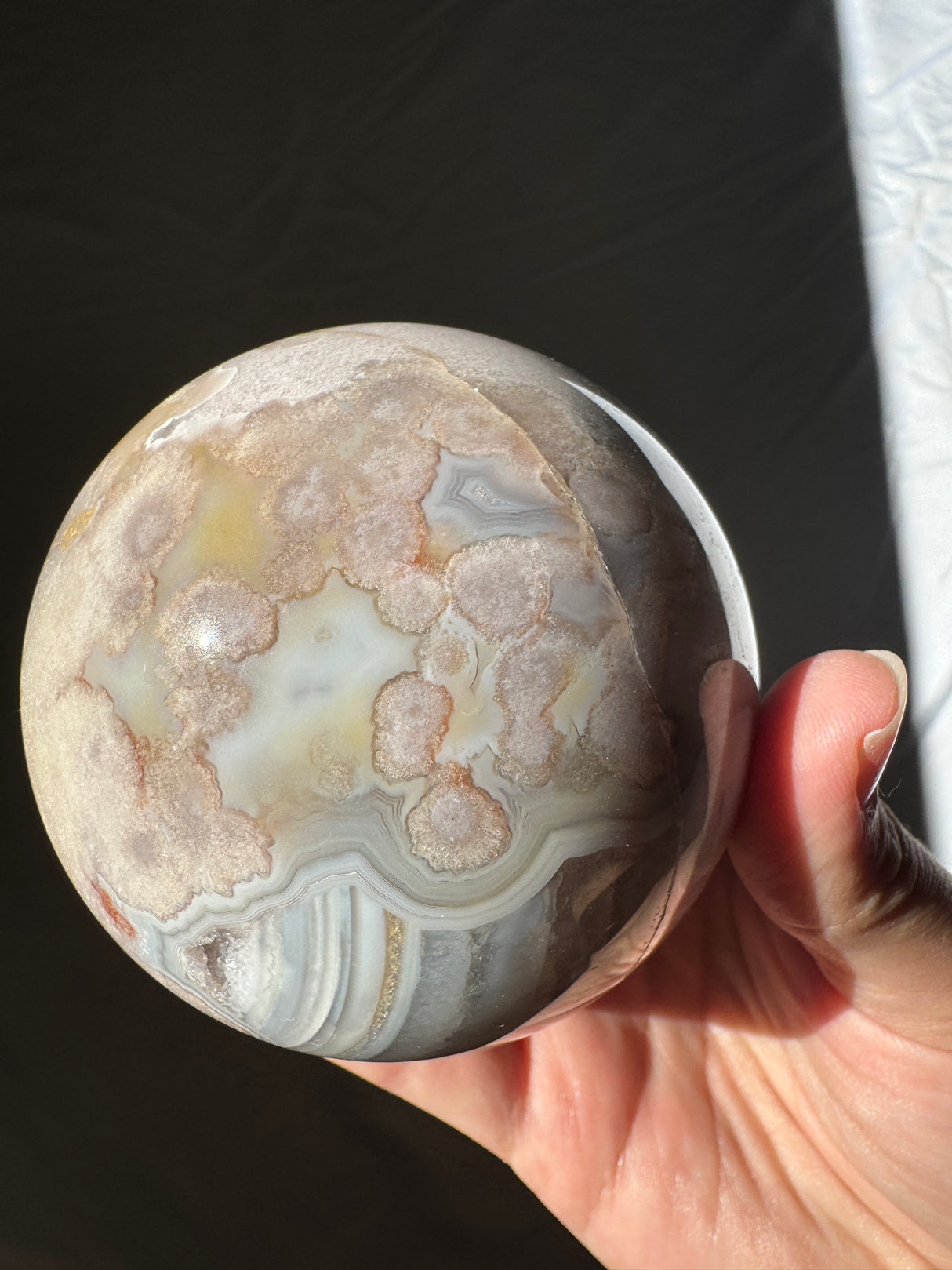 Pastel Flower Agate Sphere