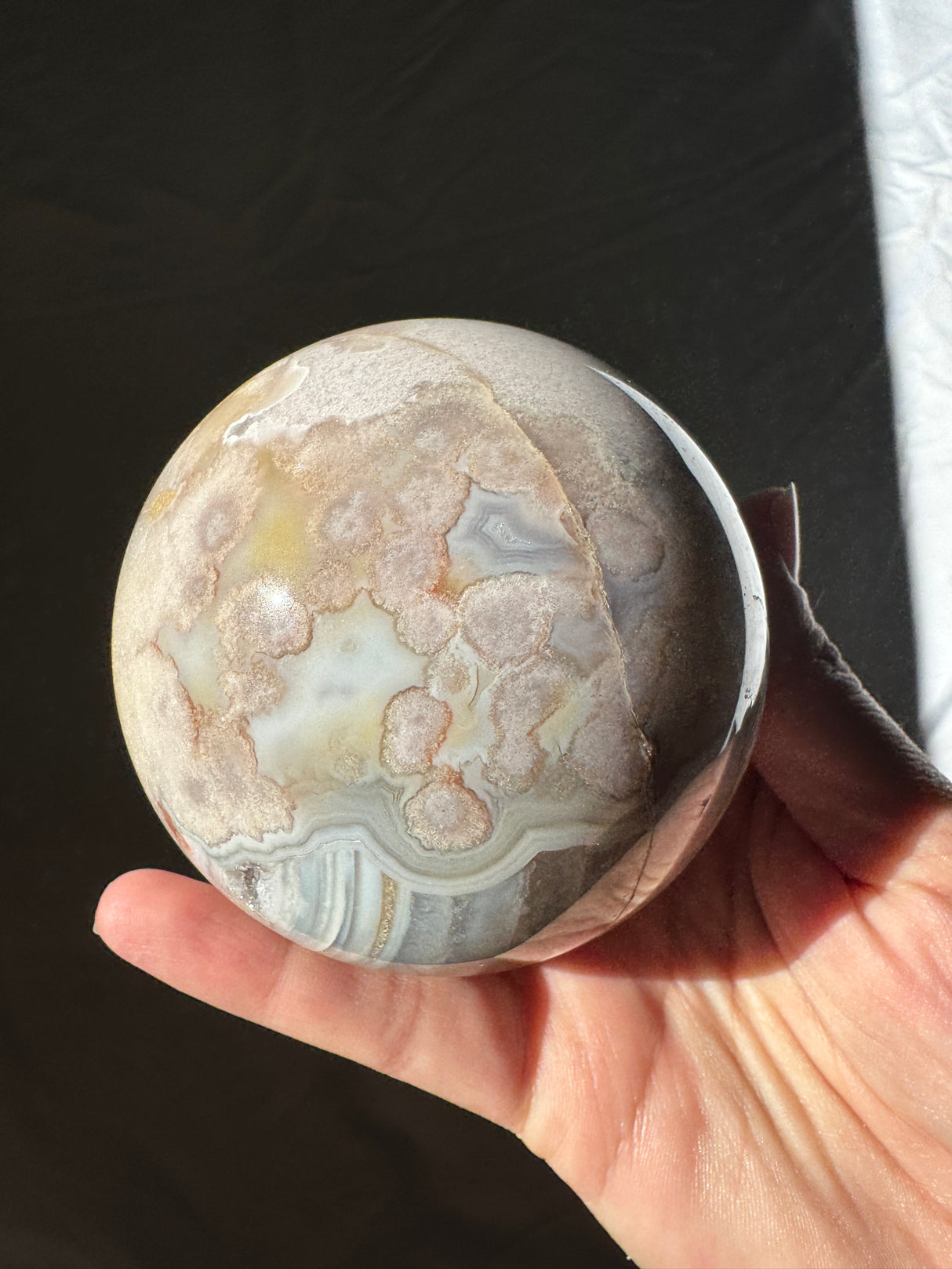 Pastel Flower Agate Sphere