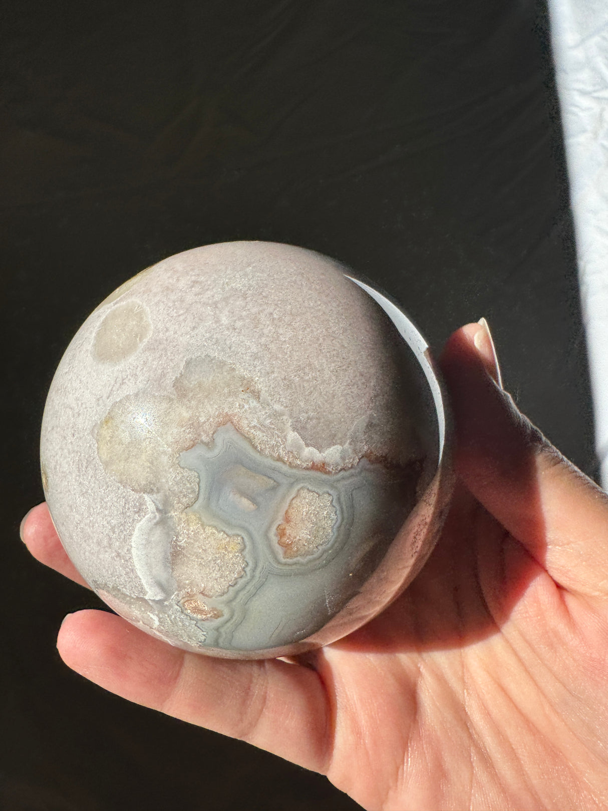 Pastel Flower Agate Sphere