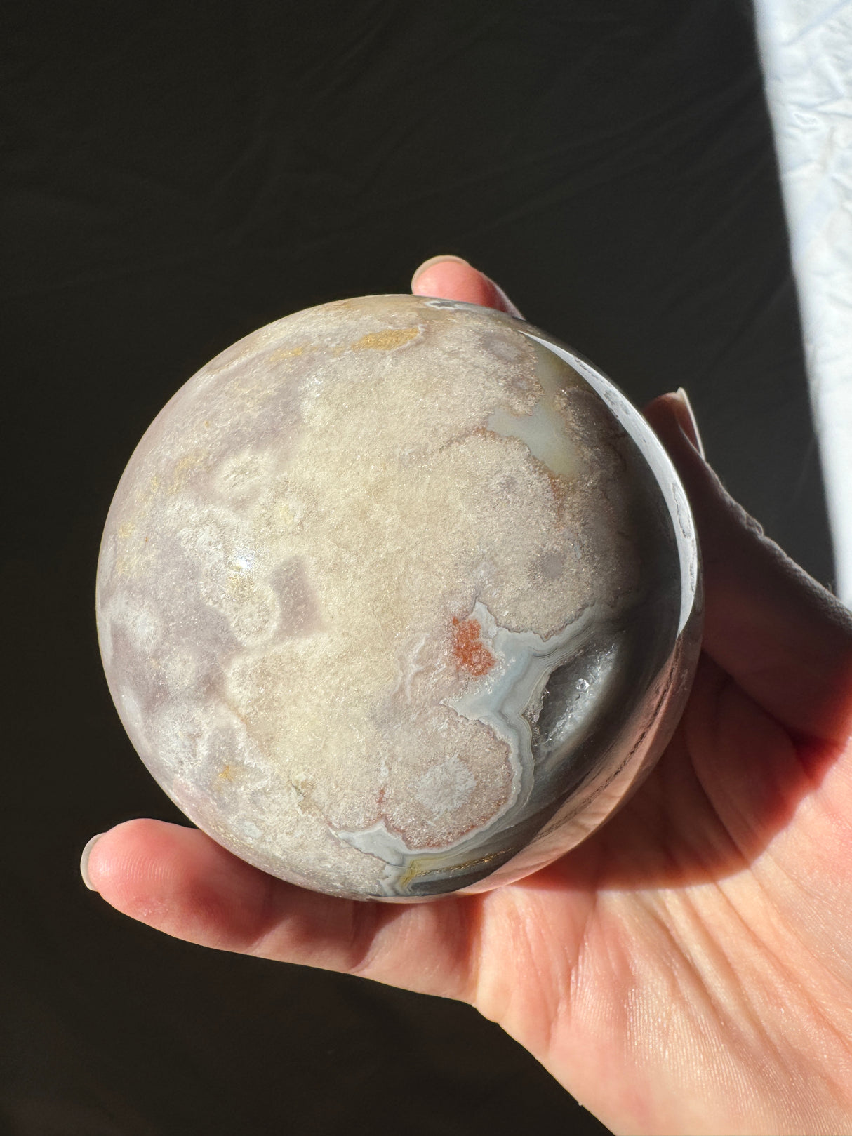 Pastel Flower Agate Sphere