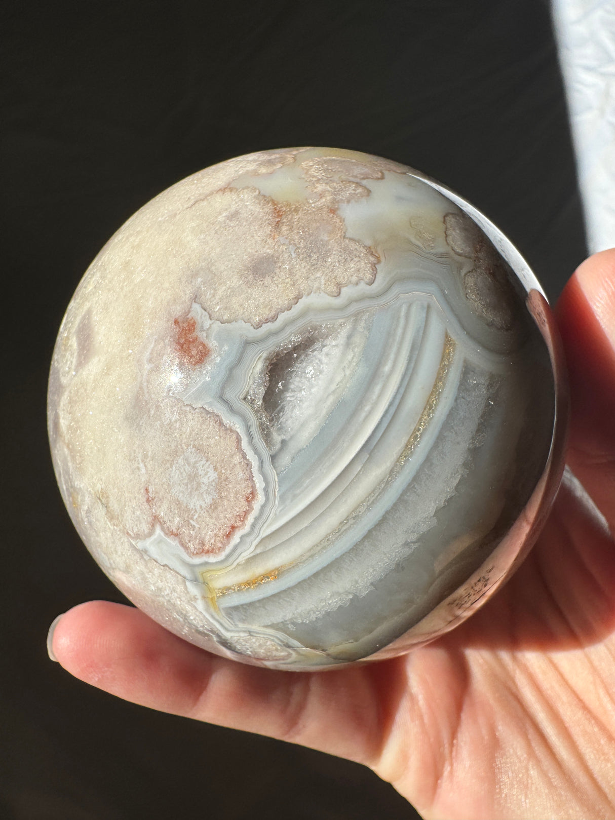 Pastel Flower Agate Sphere