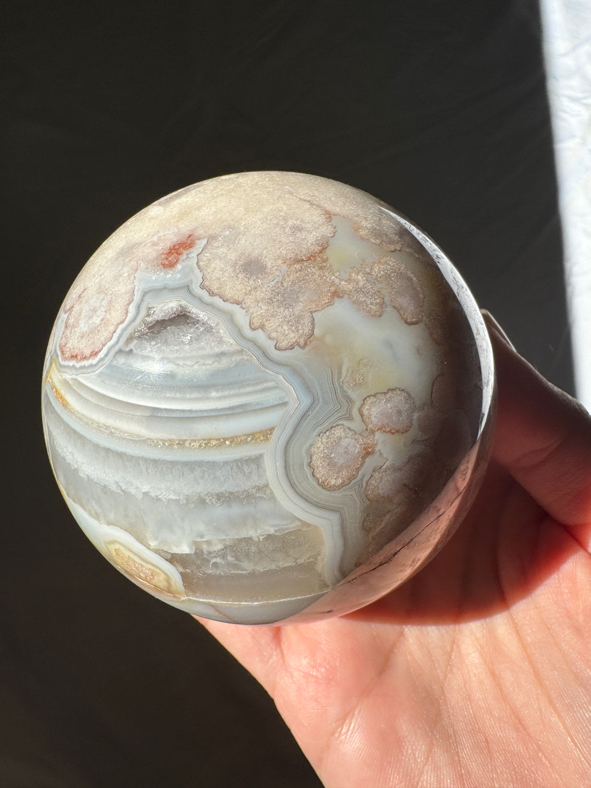 Pastel Flower Agate Sphere
