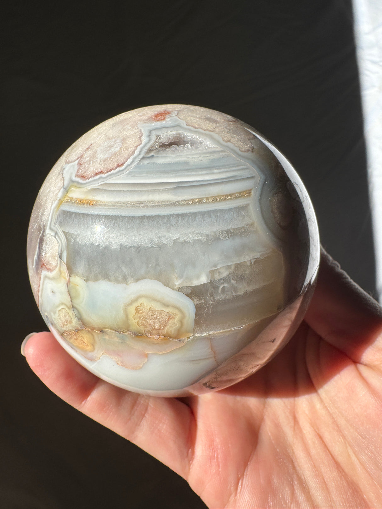 Pastel Flower Agate Sphere