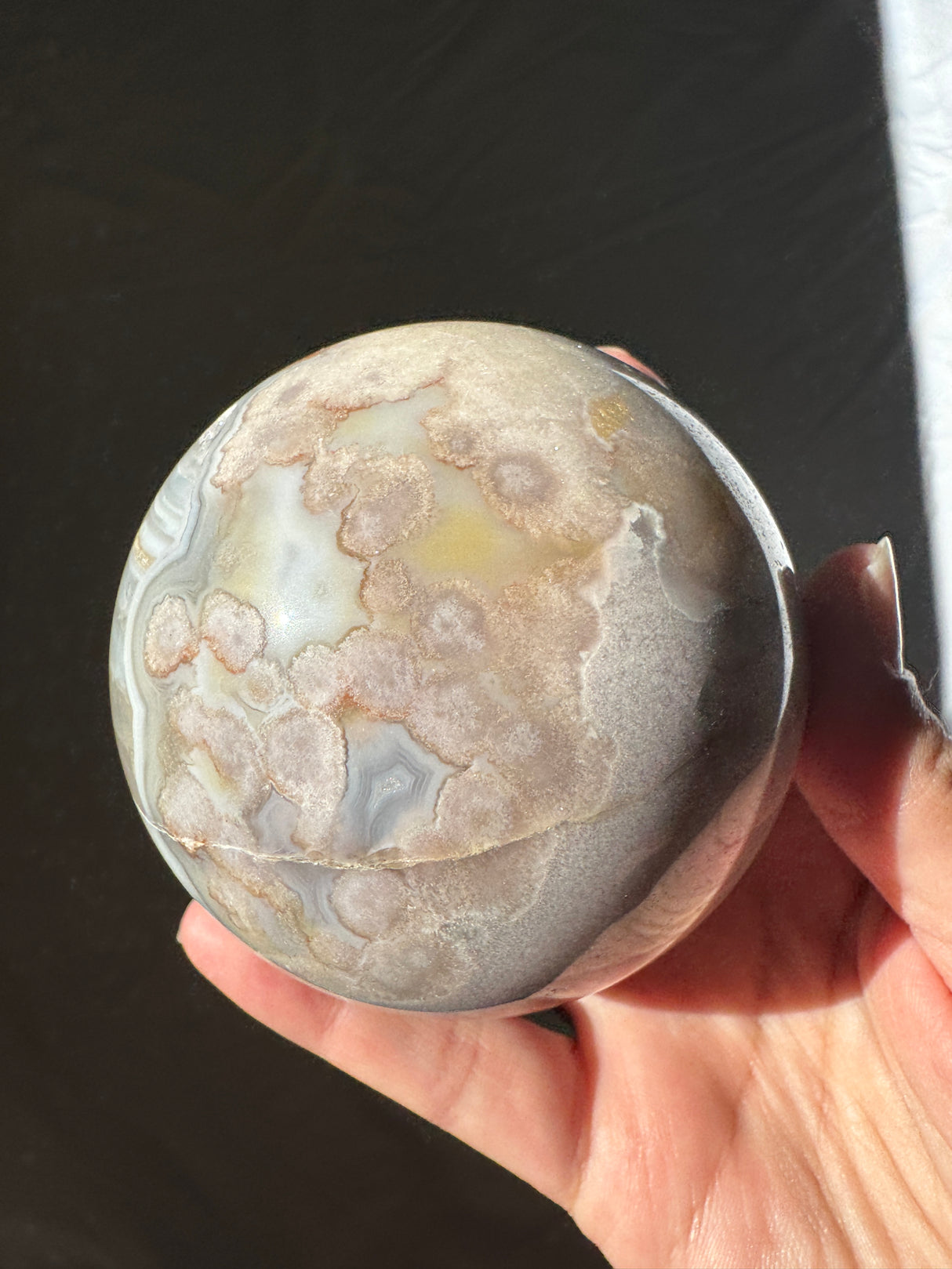 Pastel Flower Agate Sphere