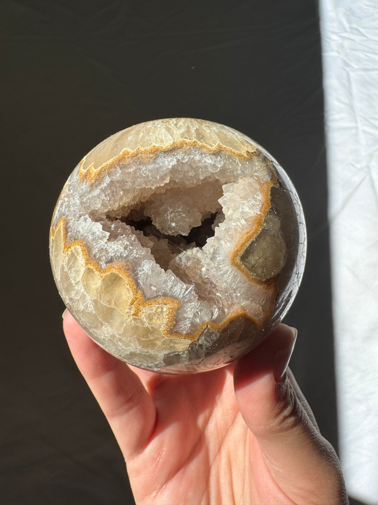 Golden Druzy Agate Sphere