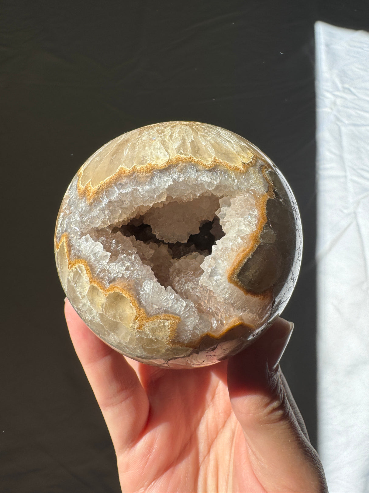 Golden Druzy Agate Sphere