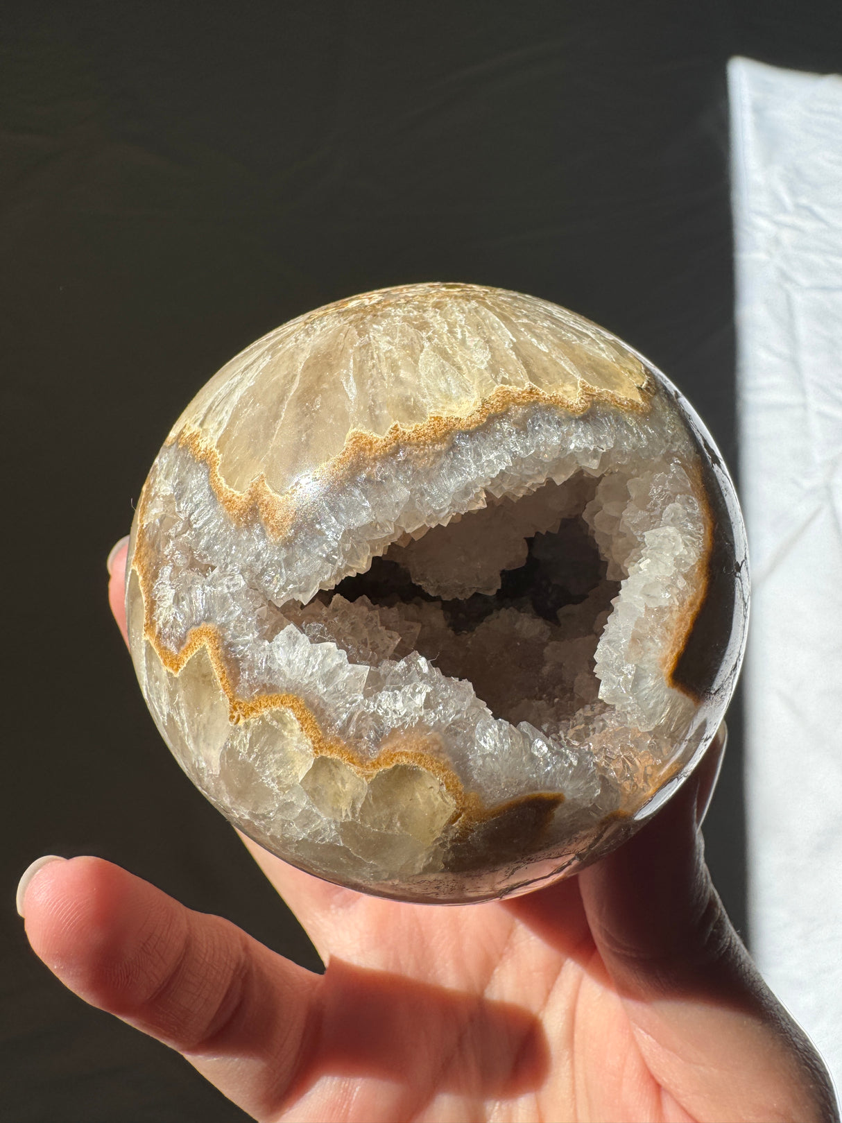 Golden Druzy Agate Sphere