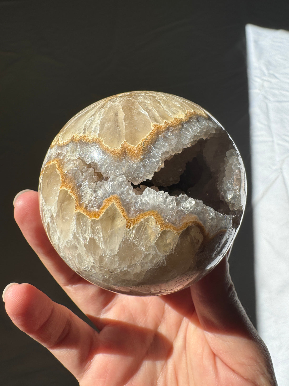 Golden Druzy Agate Sphere