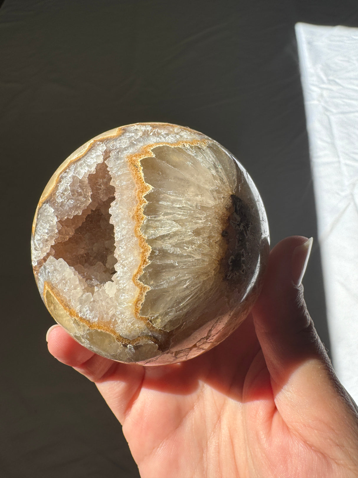 Golden Druzy Agate Sphere