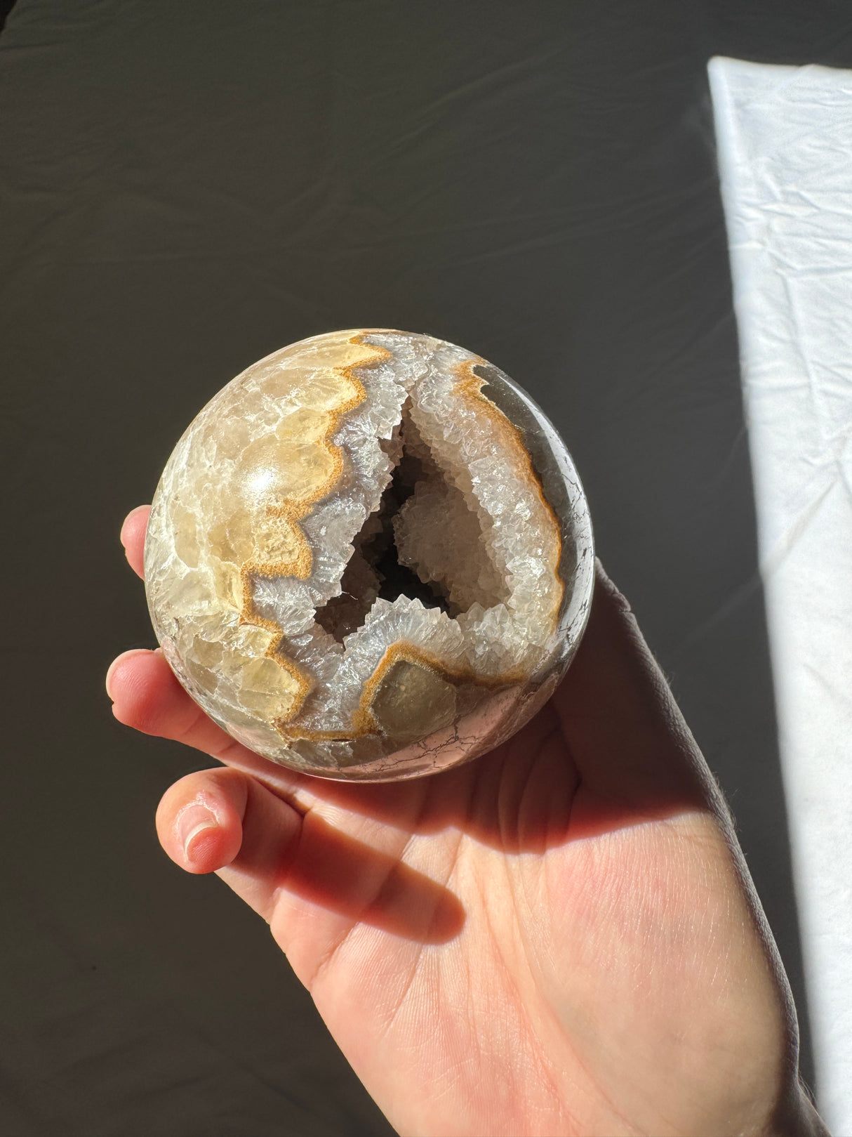 Golden Druzy Agate Sphere