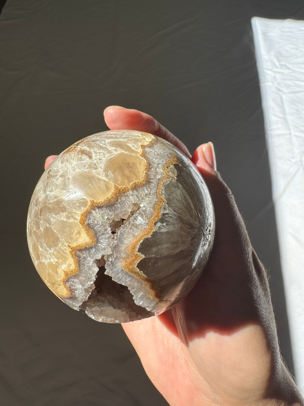 Golden Druzy Agate Sphere
