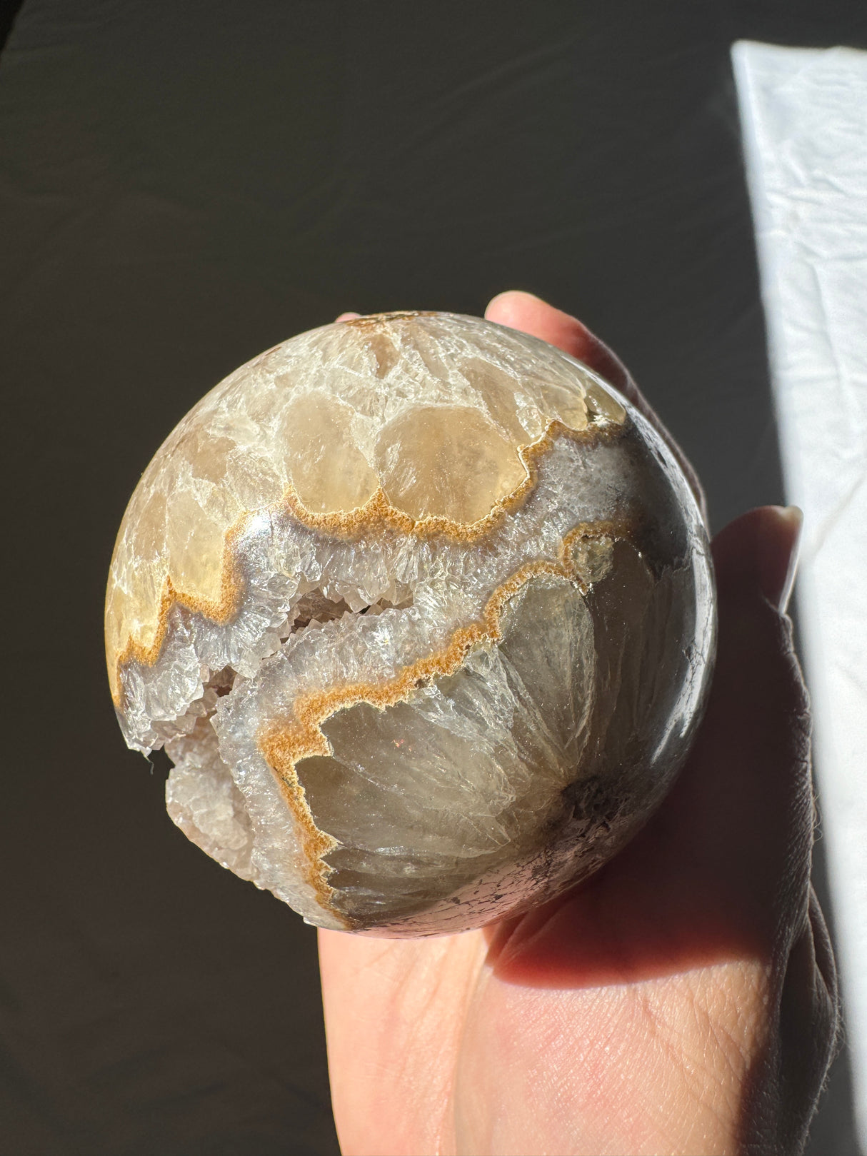 Golden Druzy Agate Sphere
