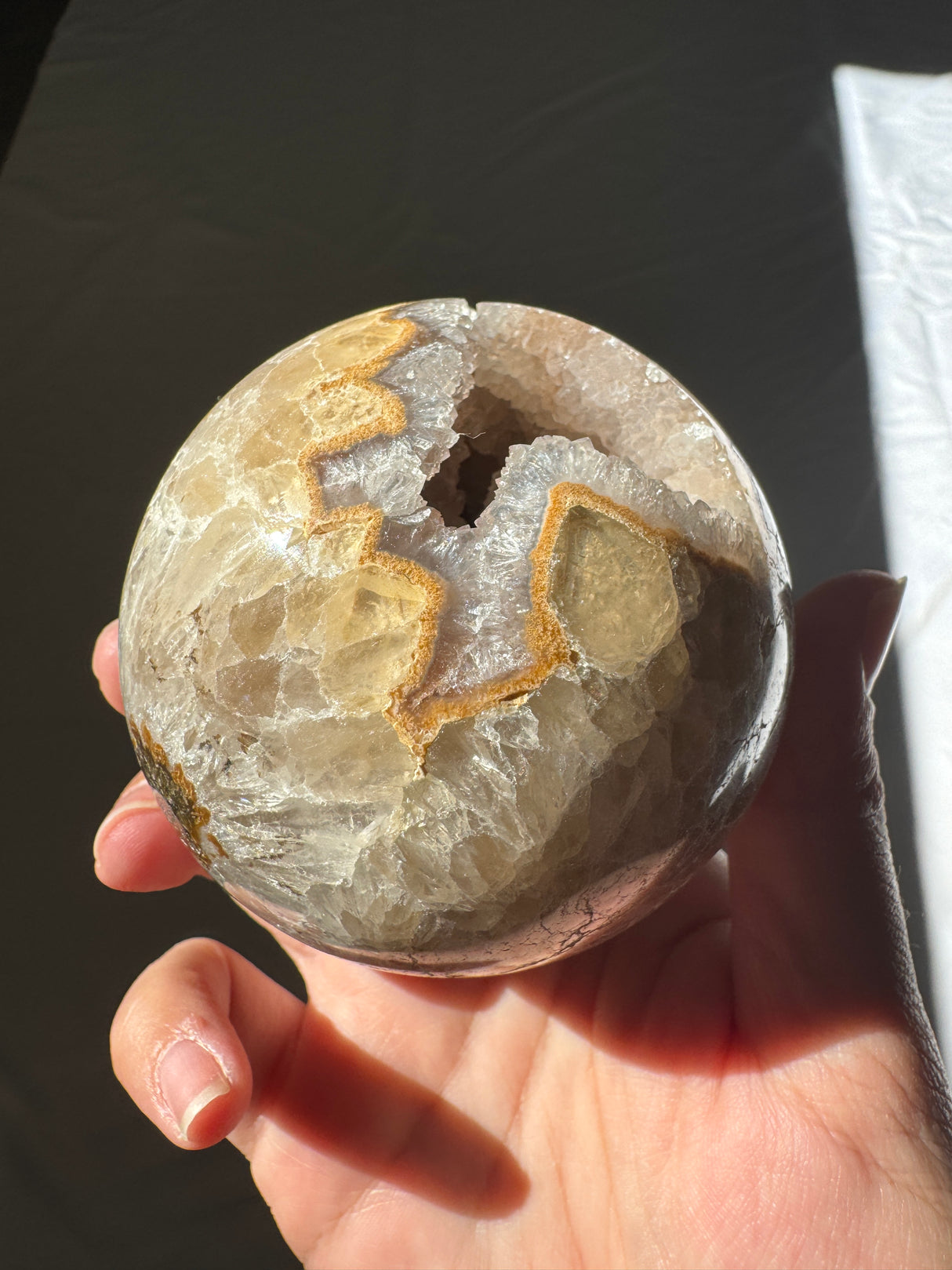 Golden Druzy Agate Sphere