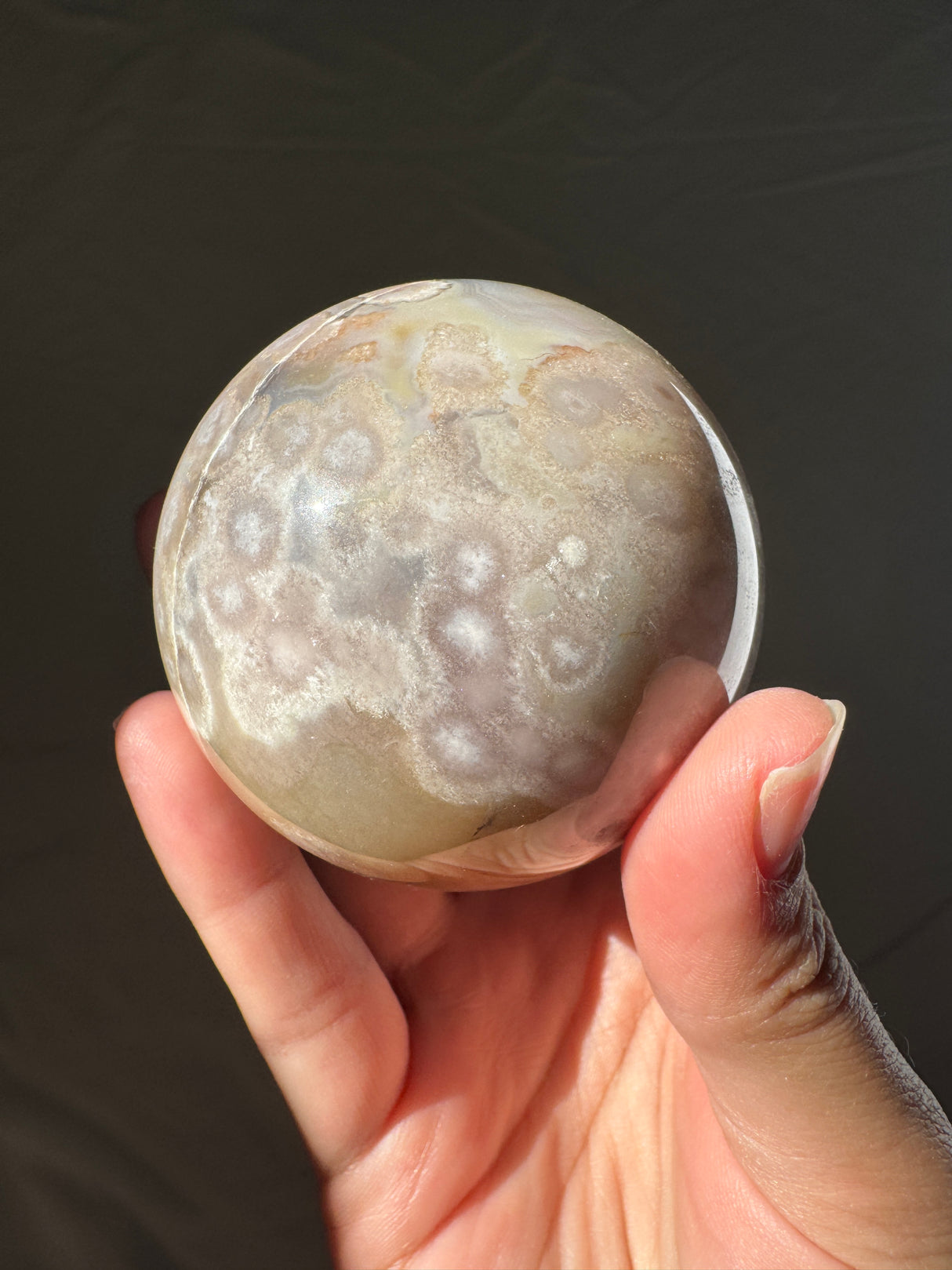 Pastel Flower Agate Sphere (imperfect)