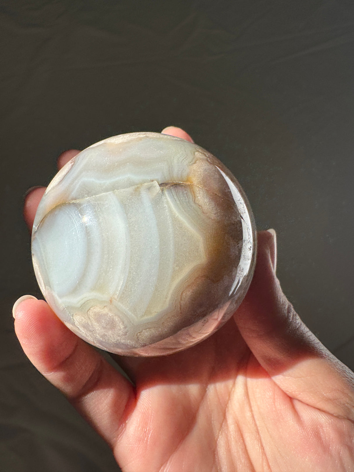 Pastel Flower Agate Sphere (imperfect)