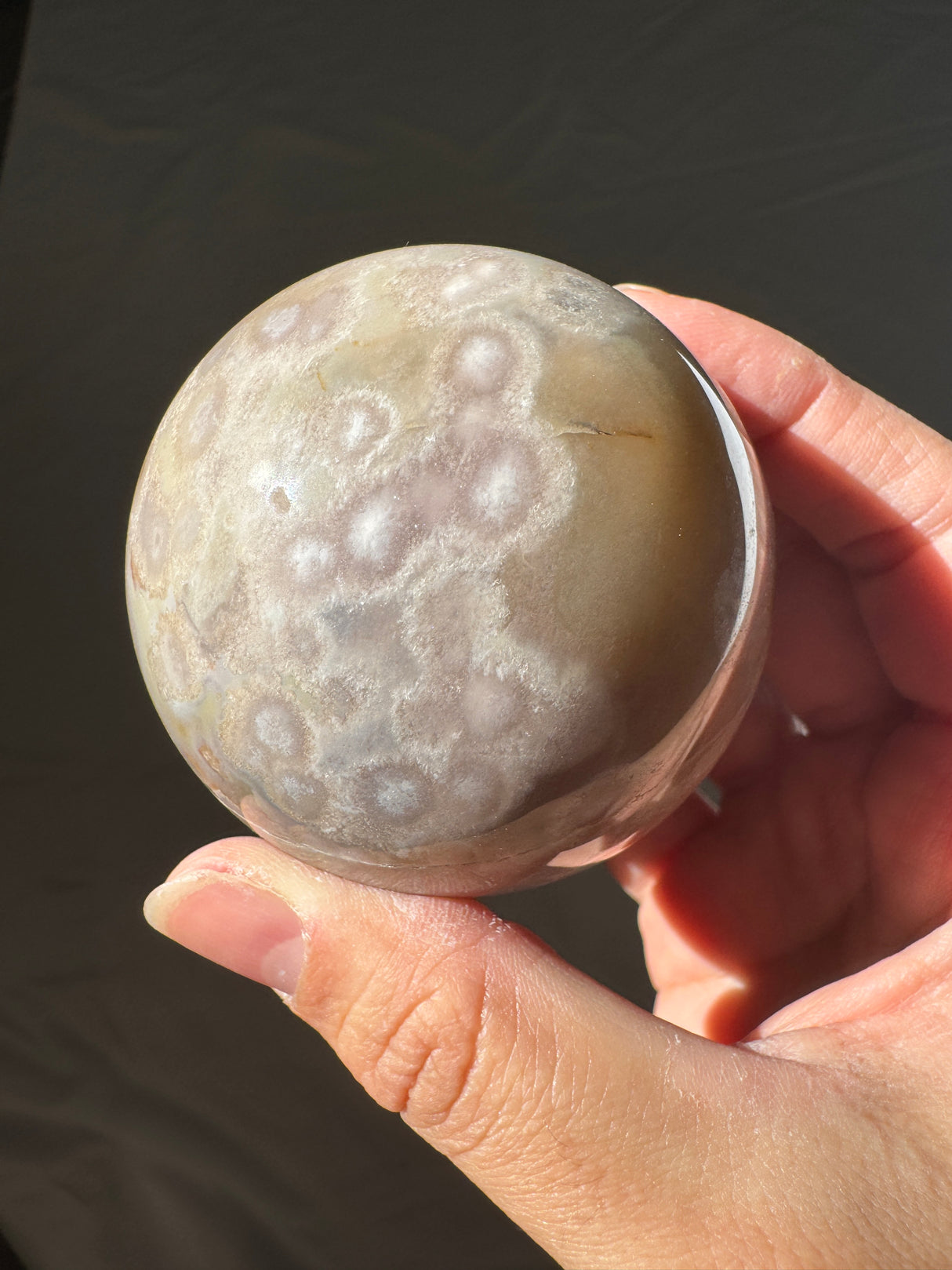 Pastel Flower Agate Sphere (imperfect)