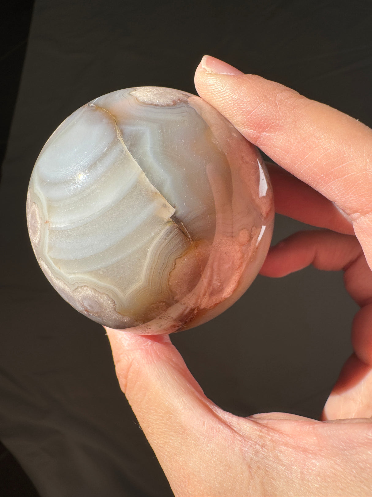 Pastel Flower Agate Sphere (imperfect)