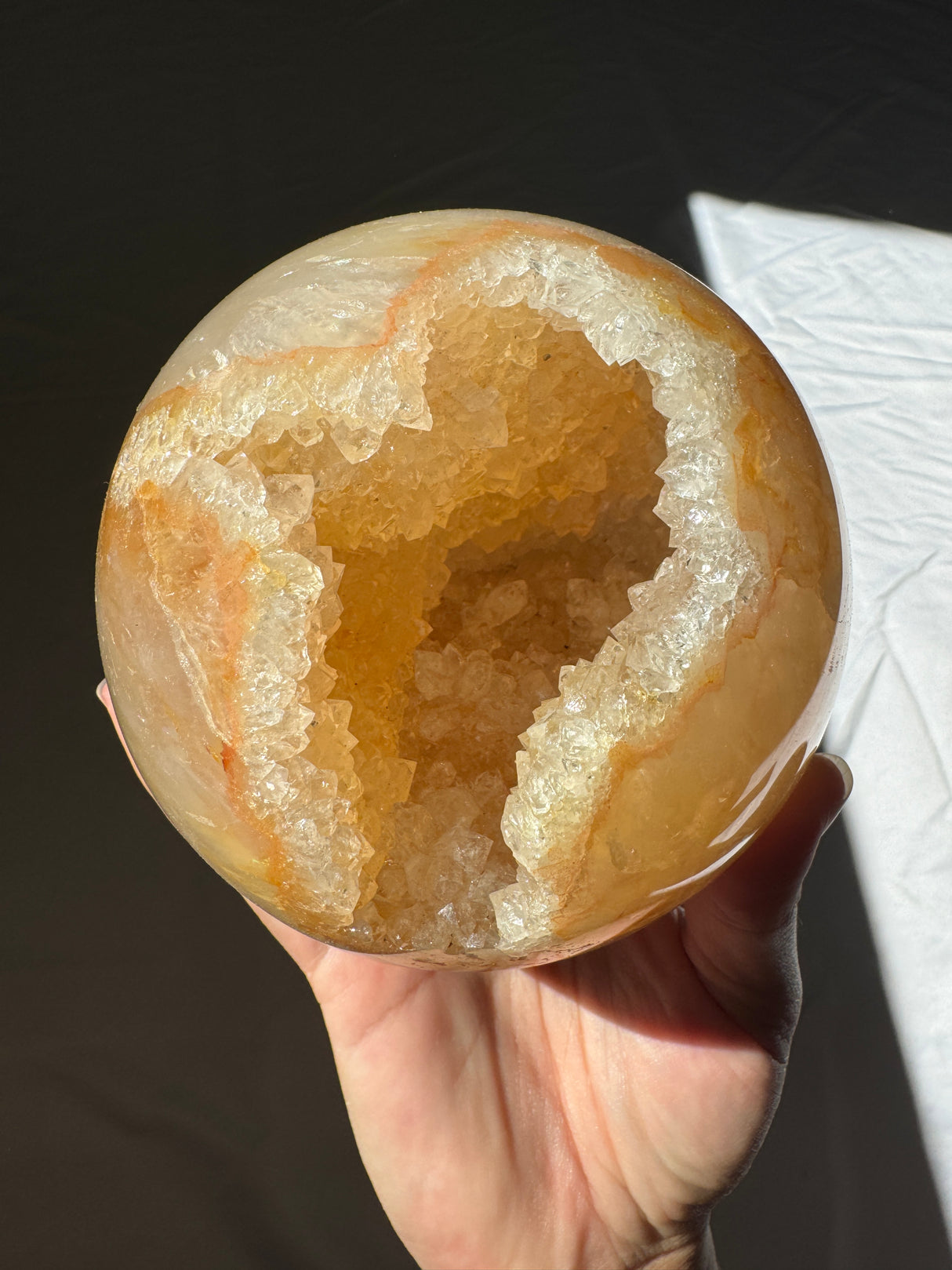 XL Golden Druzy Agate Sphere