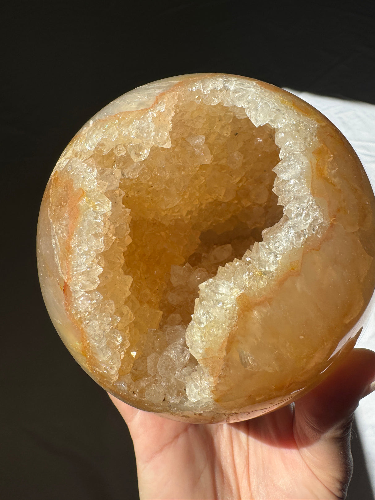 XL Golden Druzy Agate Sphere