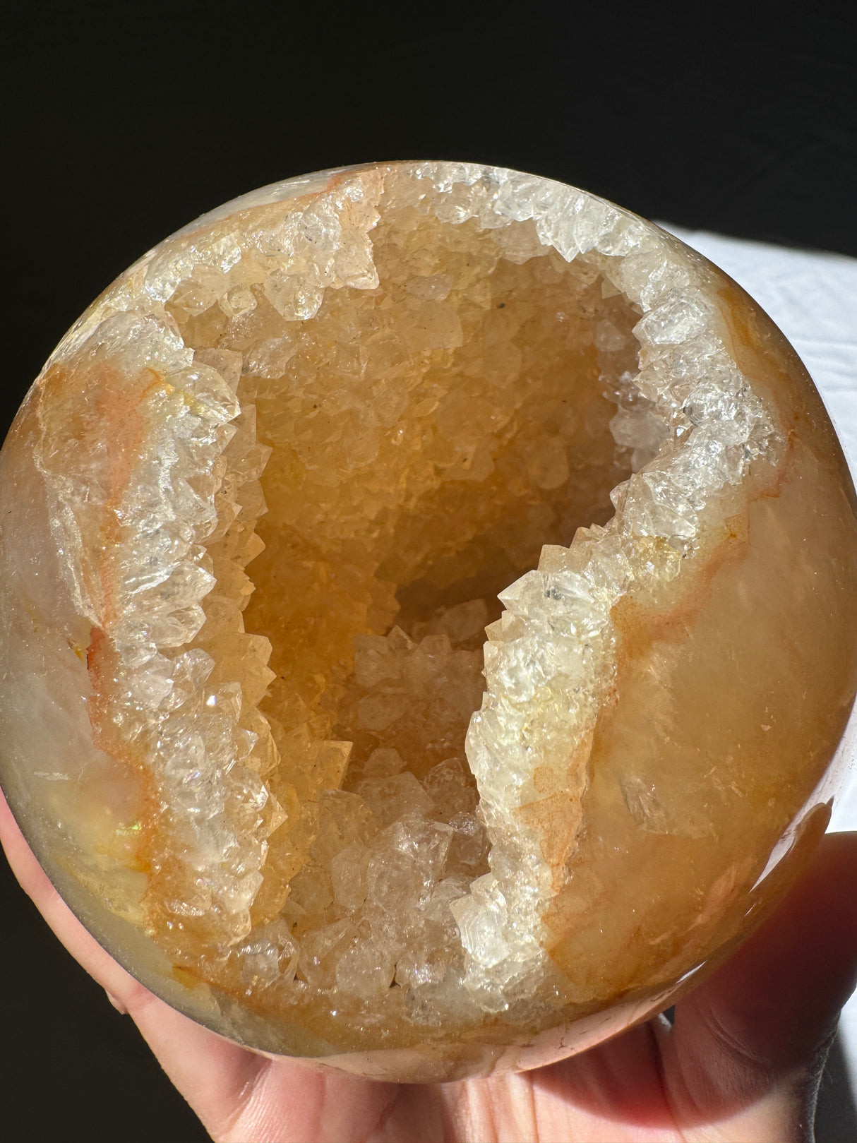 XL Golden Druzy Agate Sphere