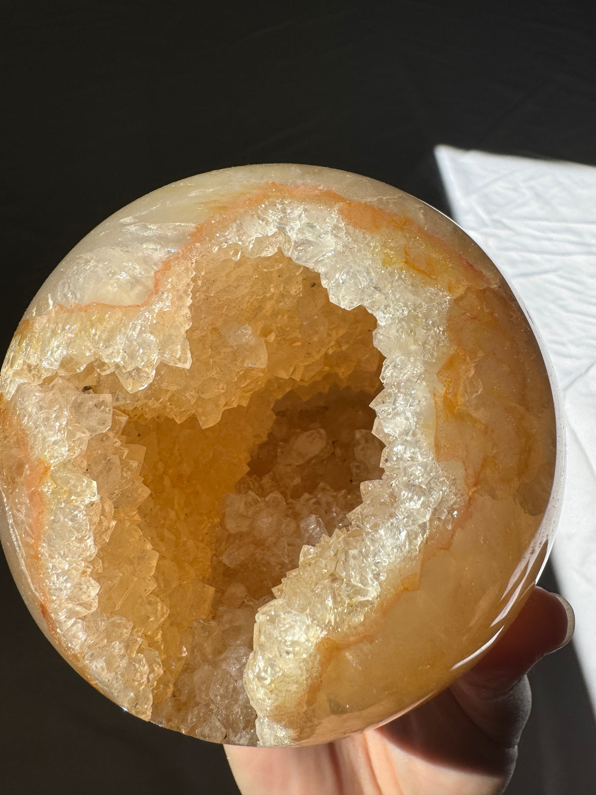 XL Golden Druzy Agate Sphere
