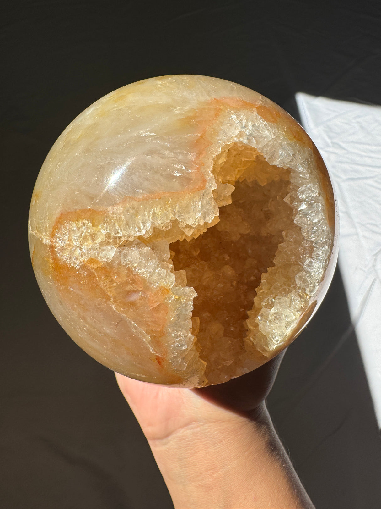 XL Golden Druzy Agate Sphere