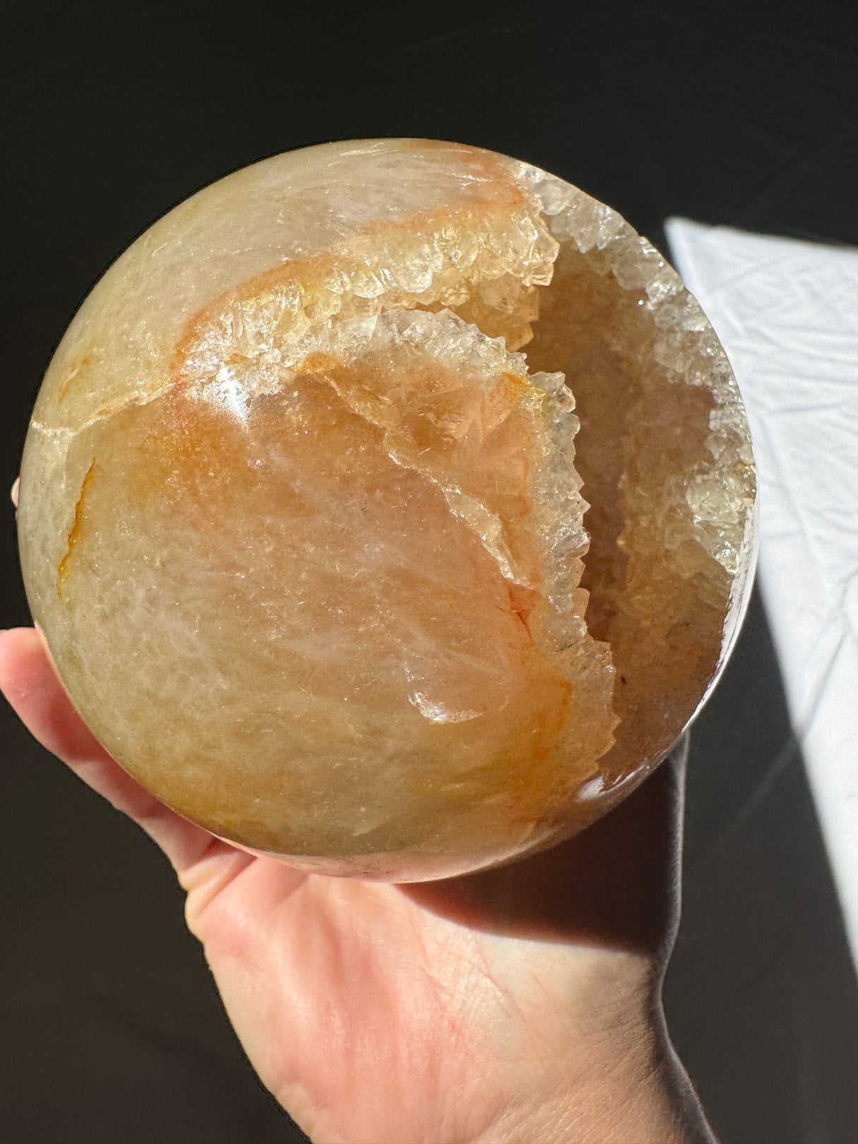 XL Golden Druzy Agate Sphere