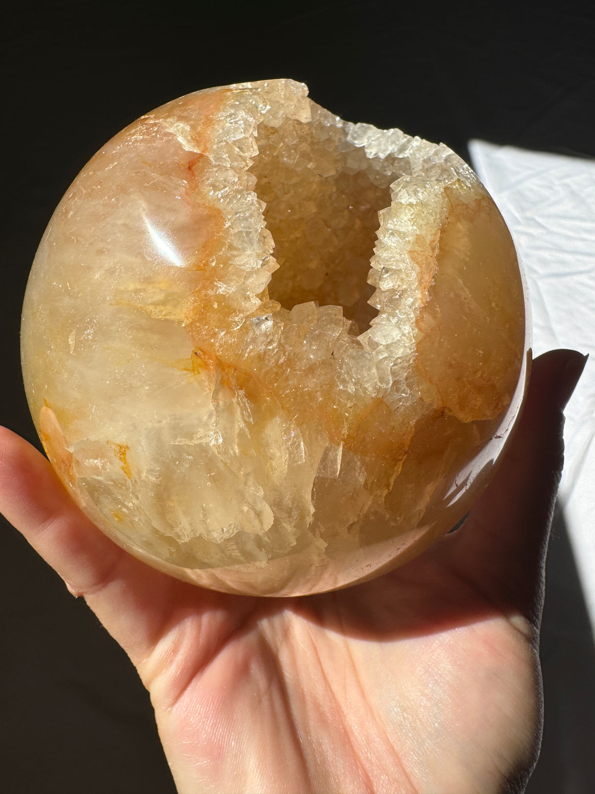 XL Golden Druzy Agate Sphere