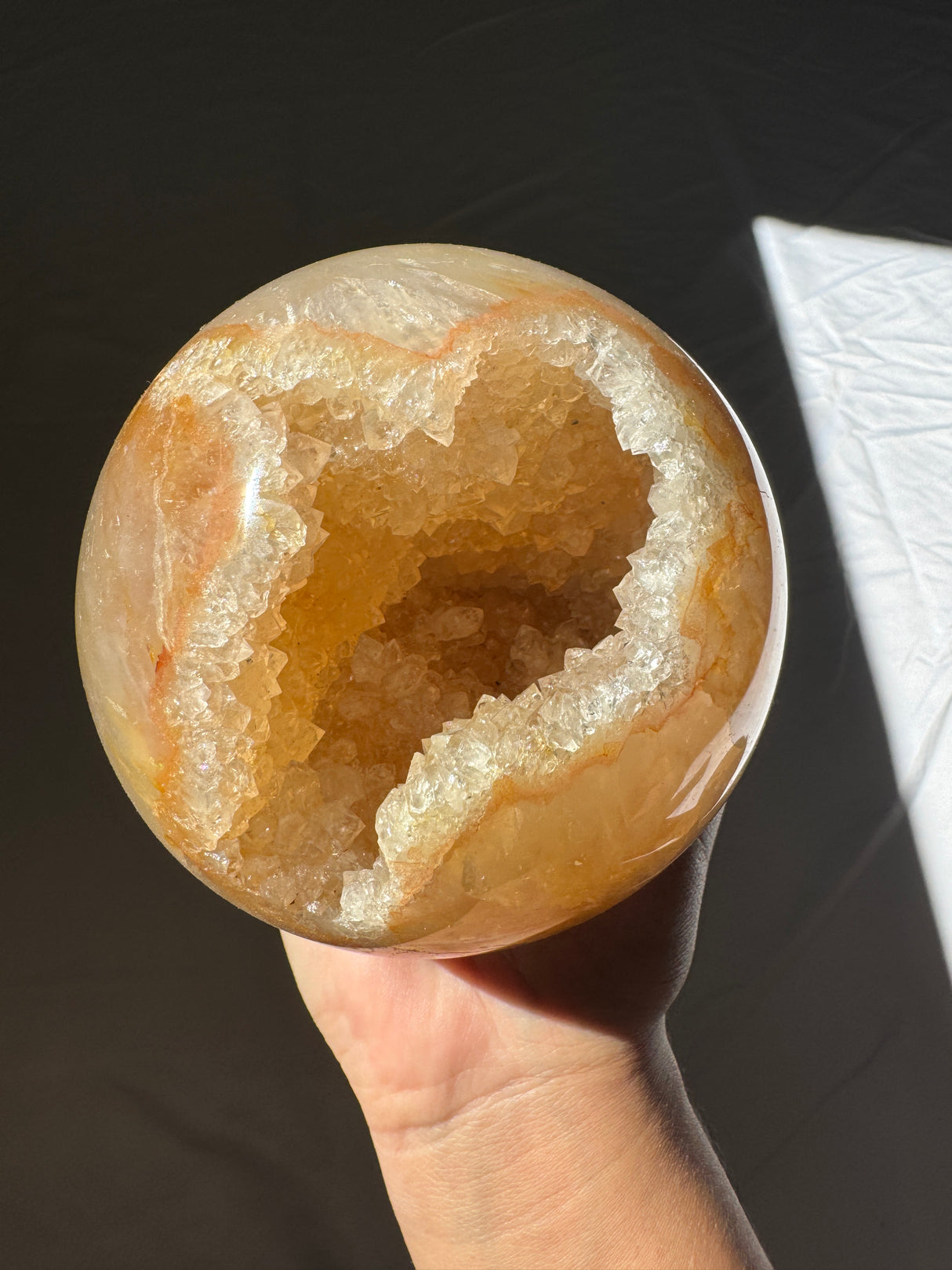 XL Golden Druzy Agate Sphere