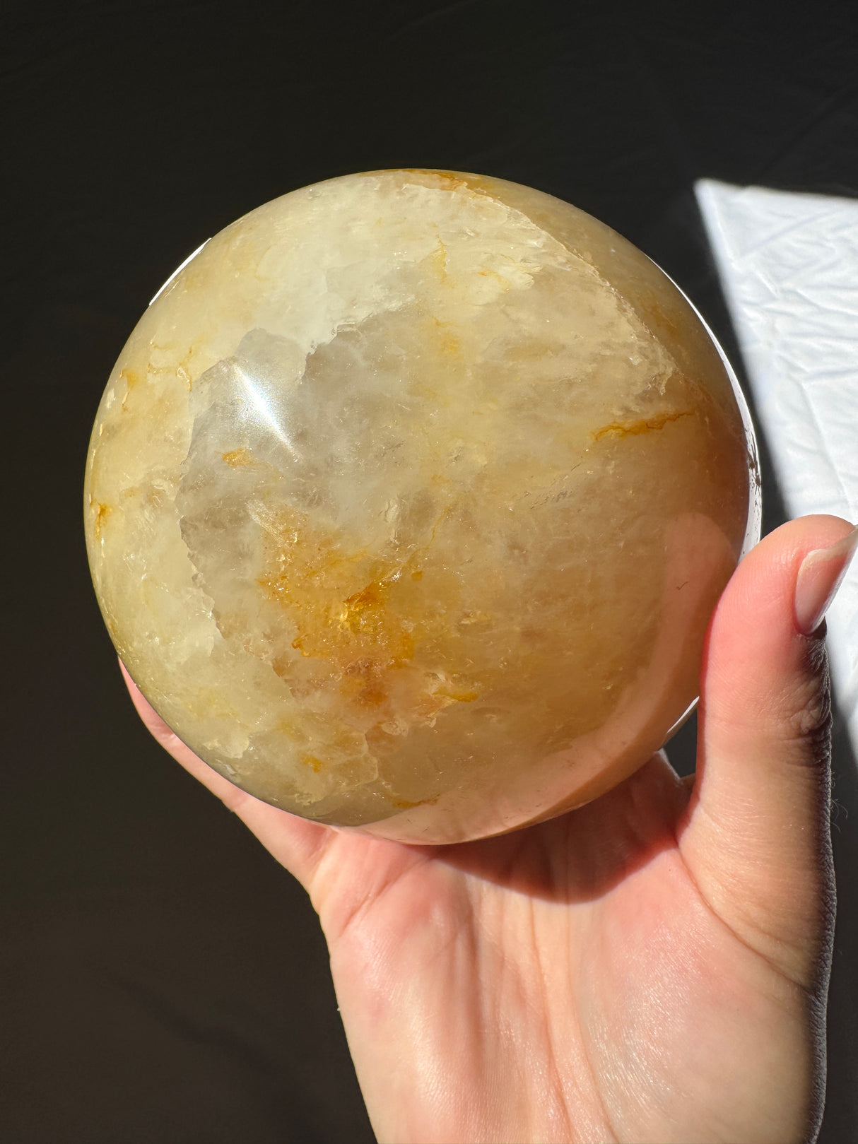 XL Golden Druzy Agate Sphere