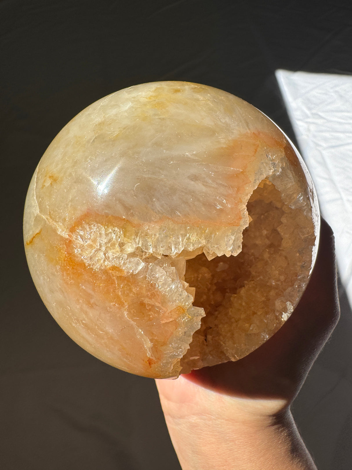 XL Golden Druzy Agate Sphere