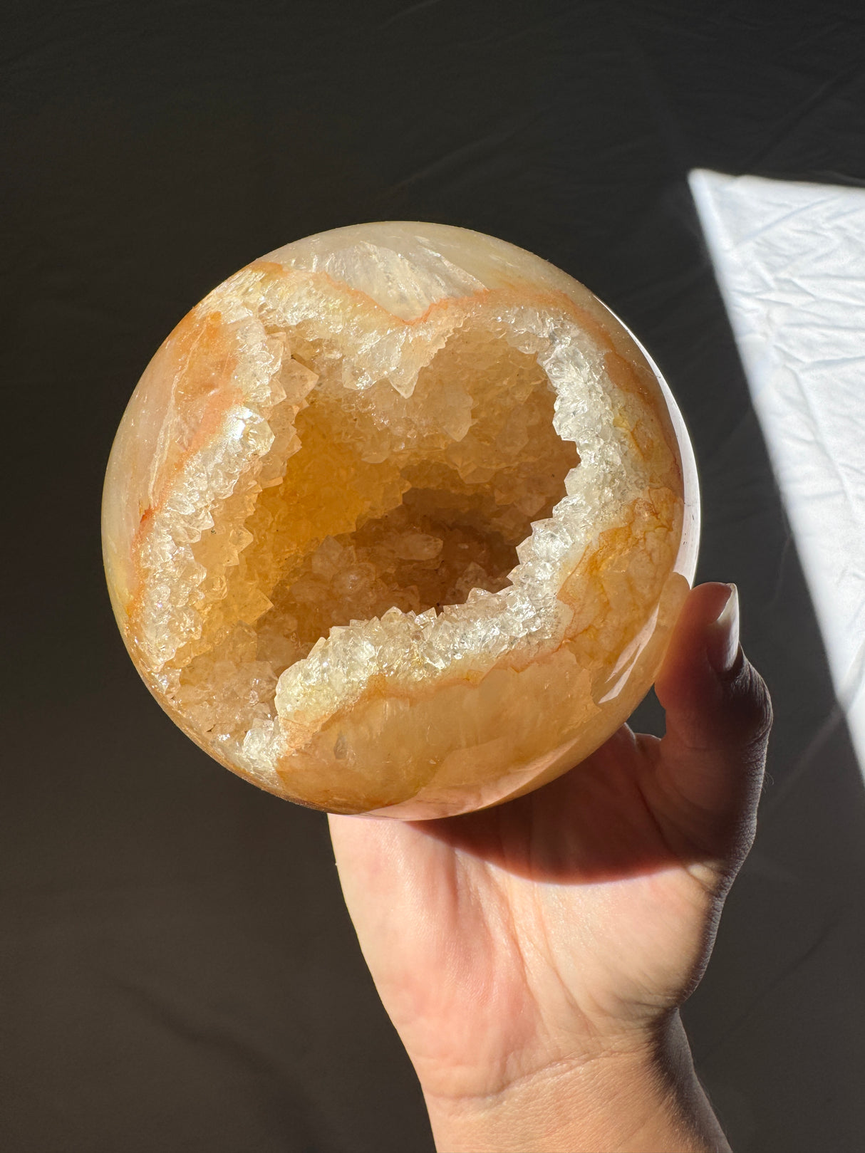 XL Golden Druzy Agate Sphere