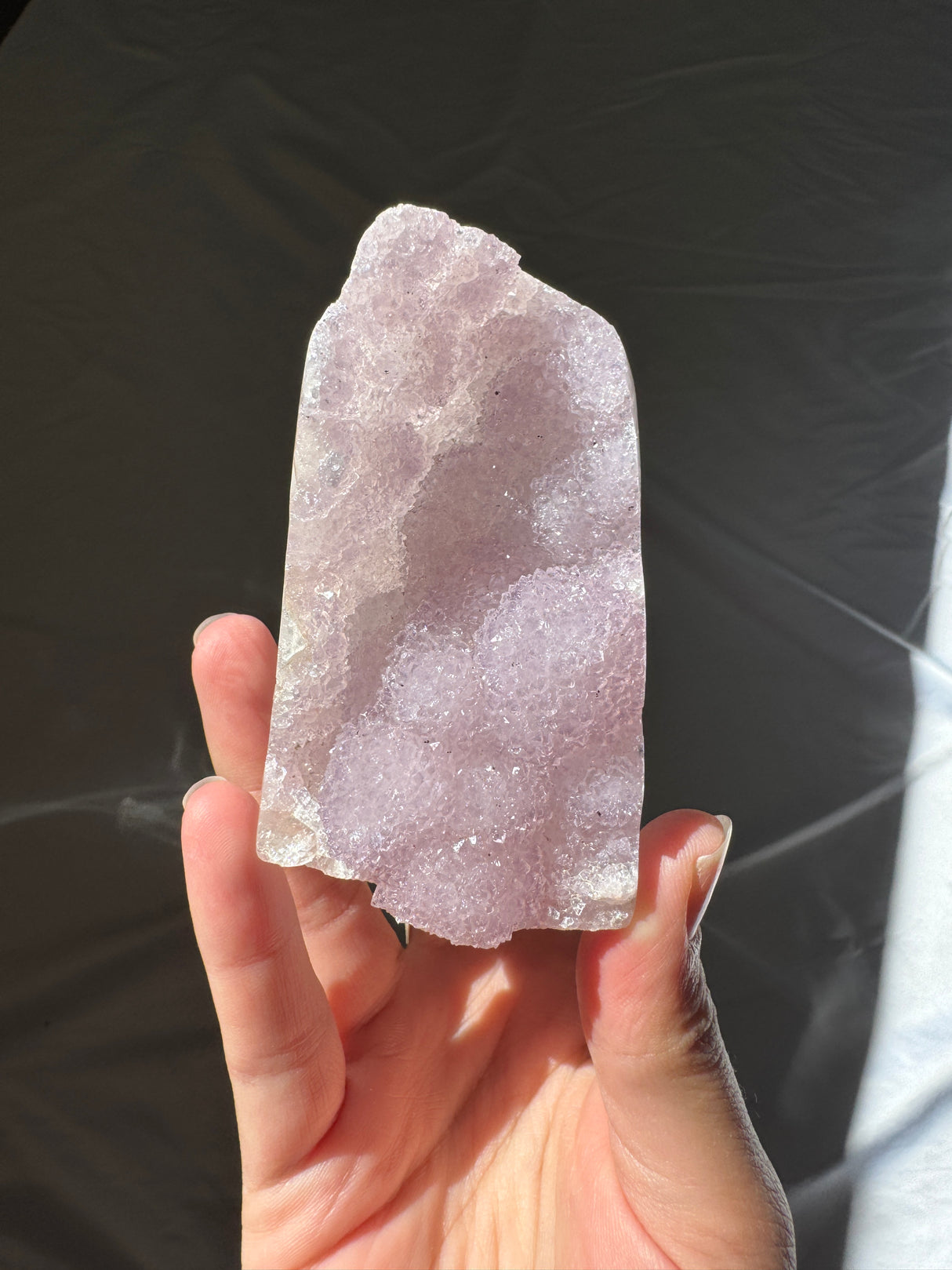 Druzy Lavender Rainbow Amethyst Cut Base