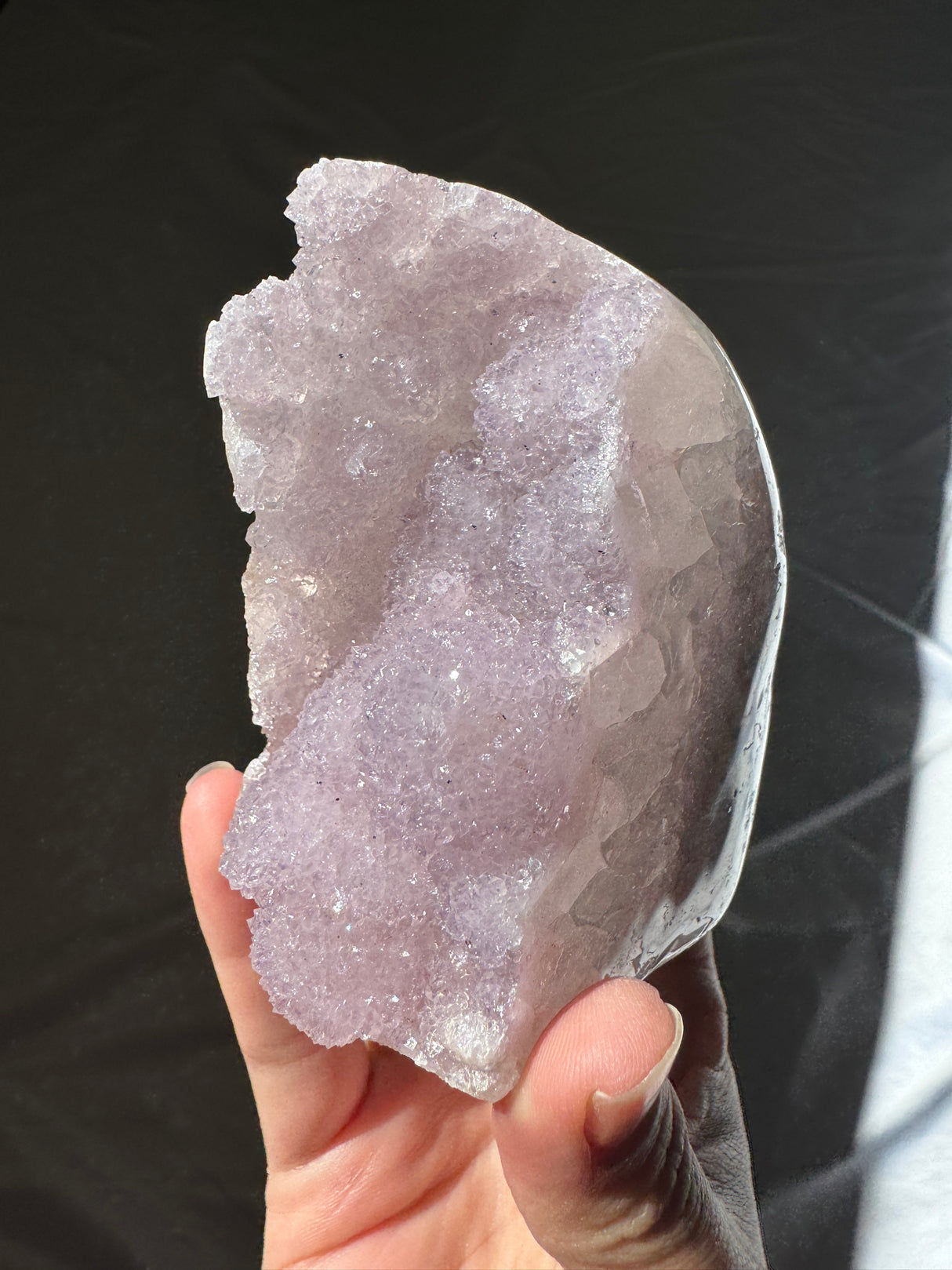 Druzy Lavender Rainbow Amethyst Cut Base