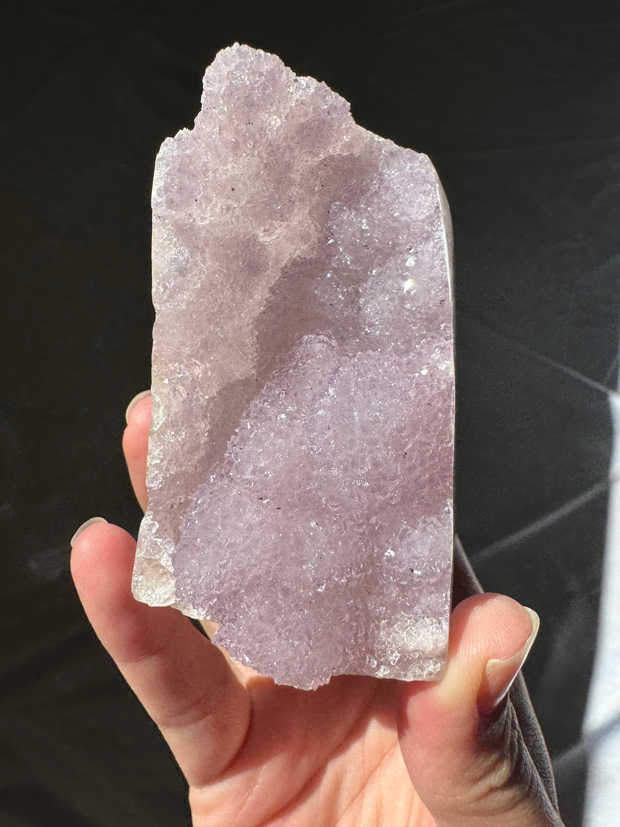 Druzy Lavender Rainbow Amethyst Cut Base