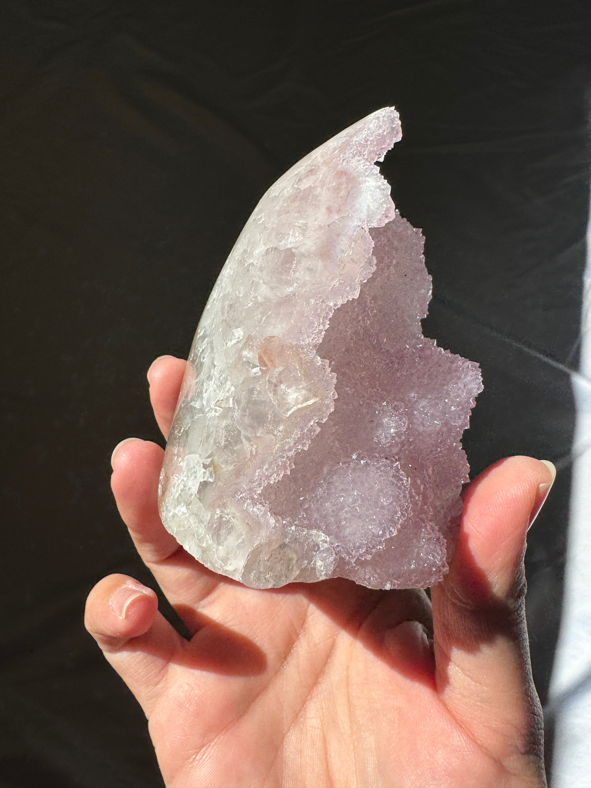 Druzy Lavender Rainbow Amethyst Cut Base
