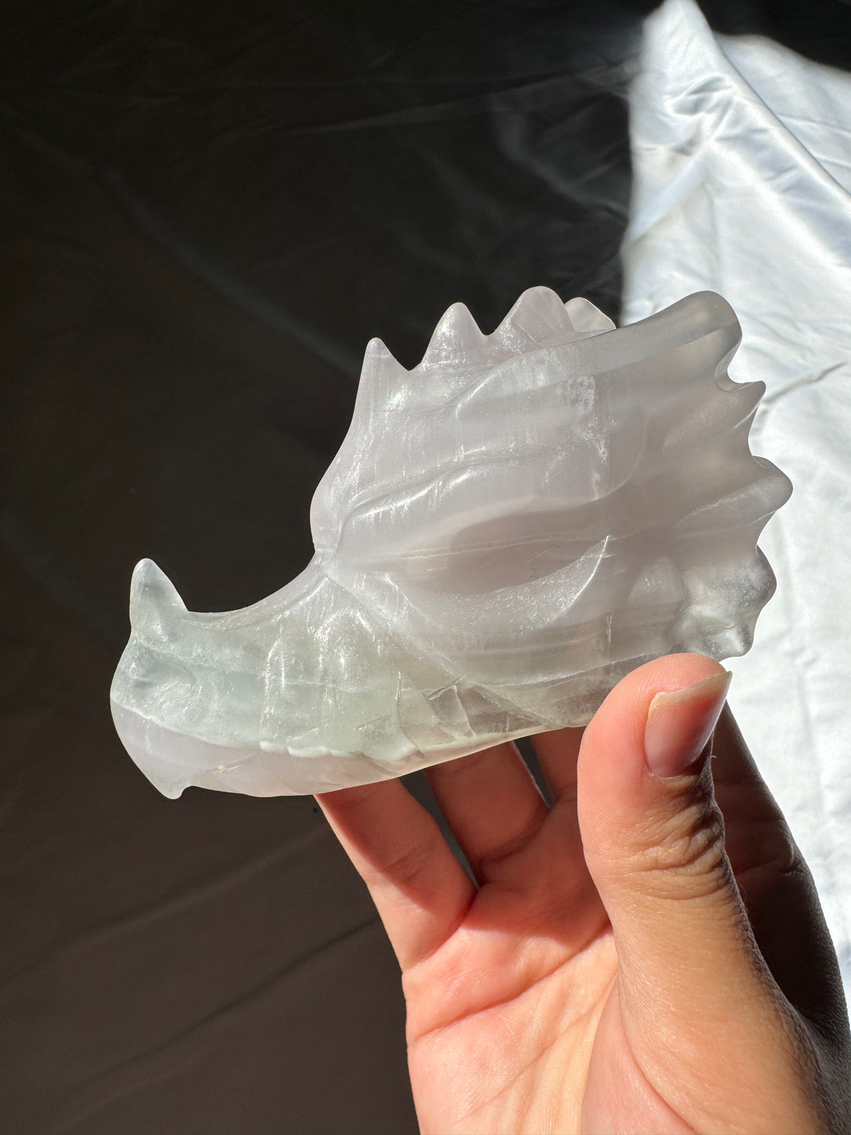 Yttrium Fluorite Dragon Carving