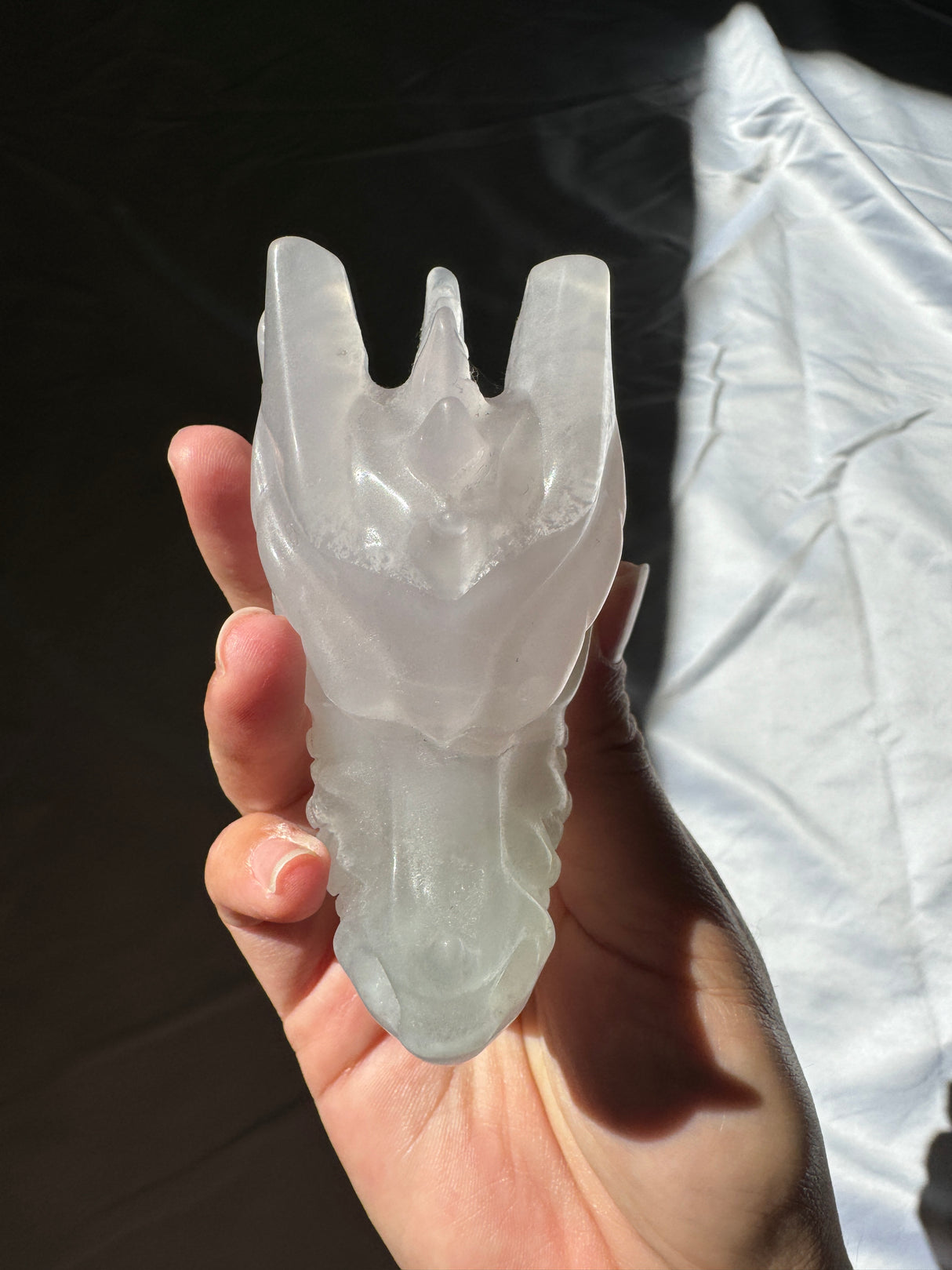 Yttrium Fluorite Dragon Carving