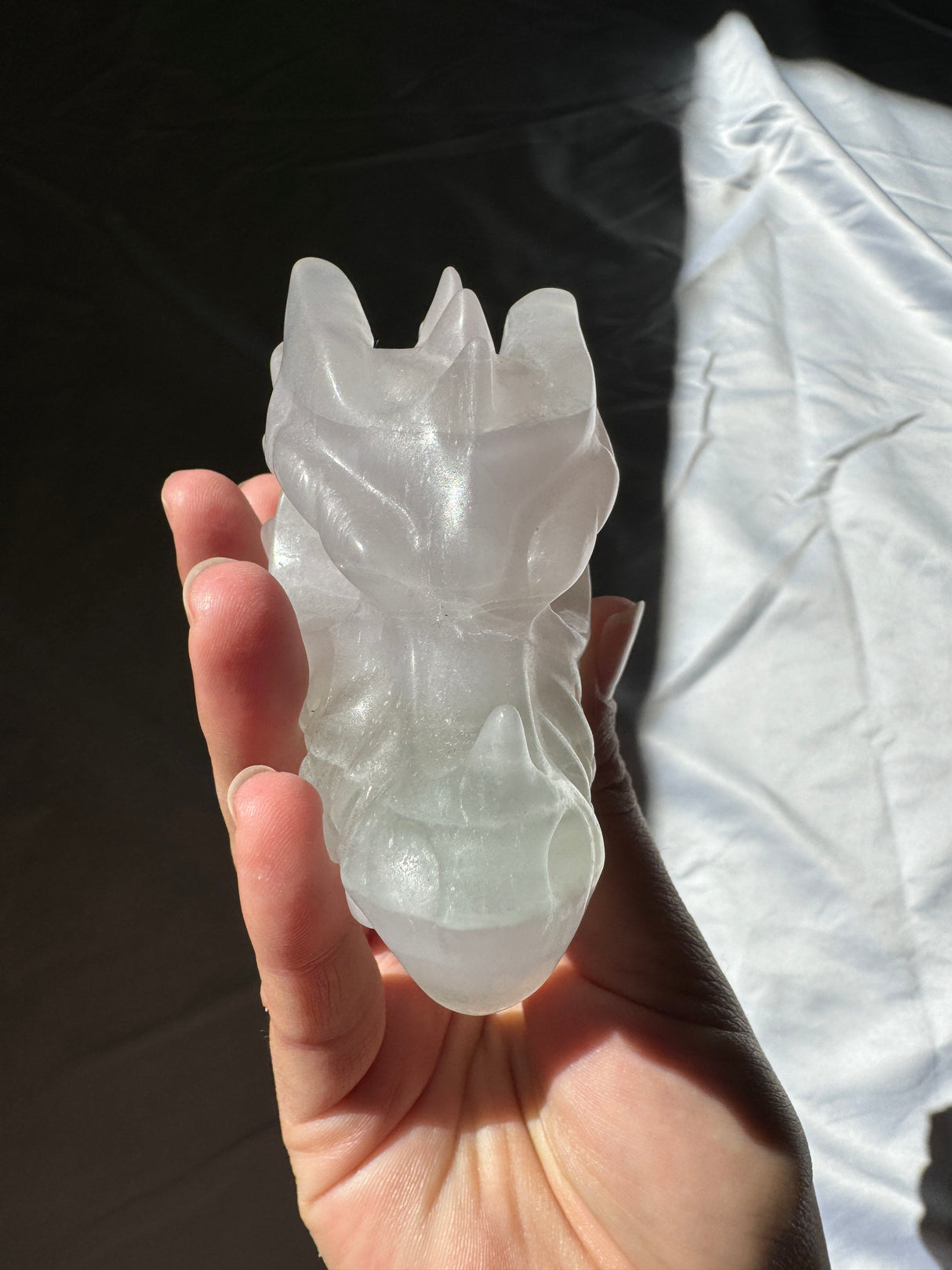 Yttrium Fluorite Dragon Carving