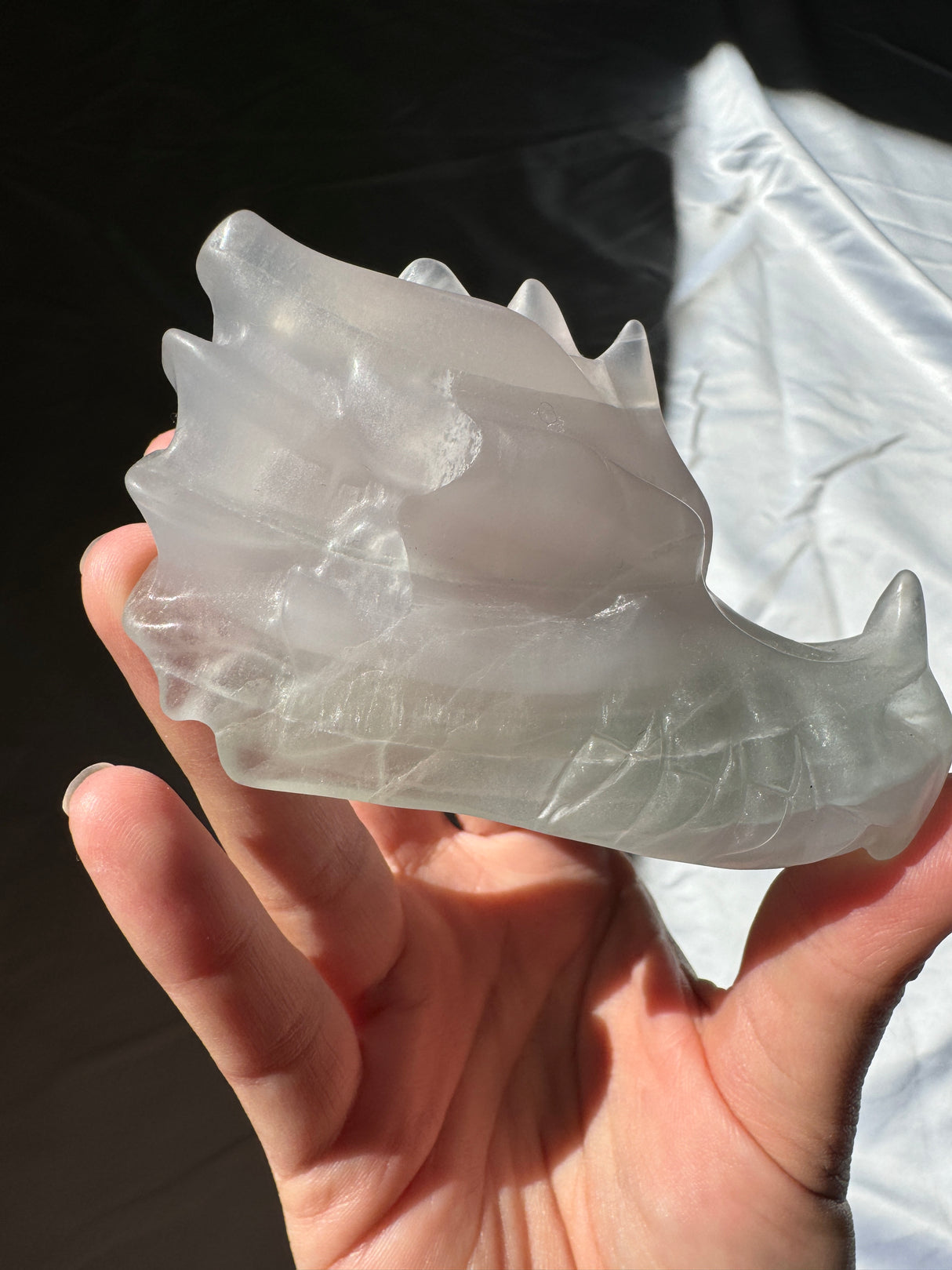 Yttrium Fluorite Dragon Carving